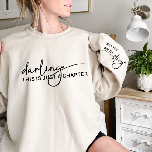 This Is Just A Chapter Not The Whole Story Positive Book Lover Mental Health Sweatshirt image 0