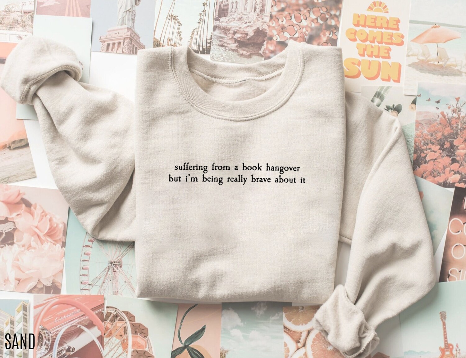 Suffering From A Book Hangover But I'm Being Really Brave Lover Reading Funny Sweatshirt image 4