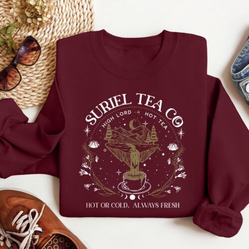 Retro Suriel Tea Co Acotar Bookish A Court Of Thorns And Roses SJM Sweatshirt image 0