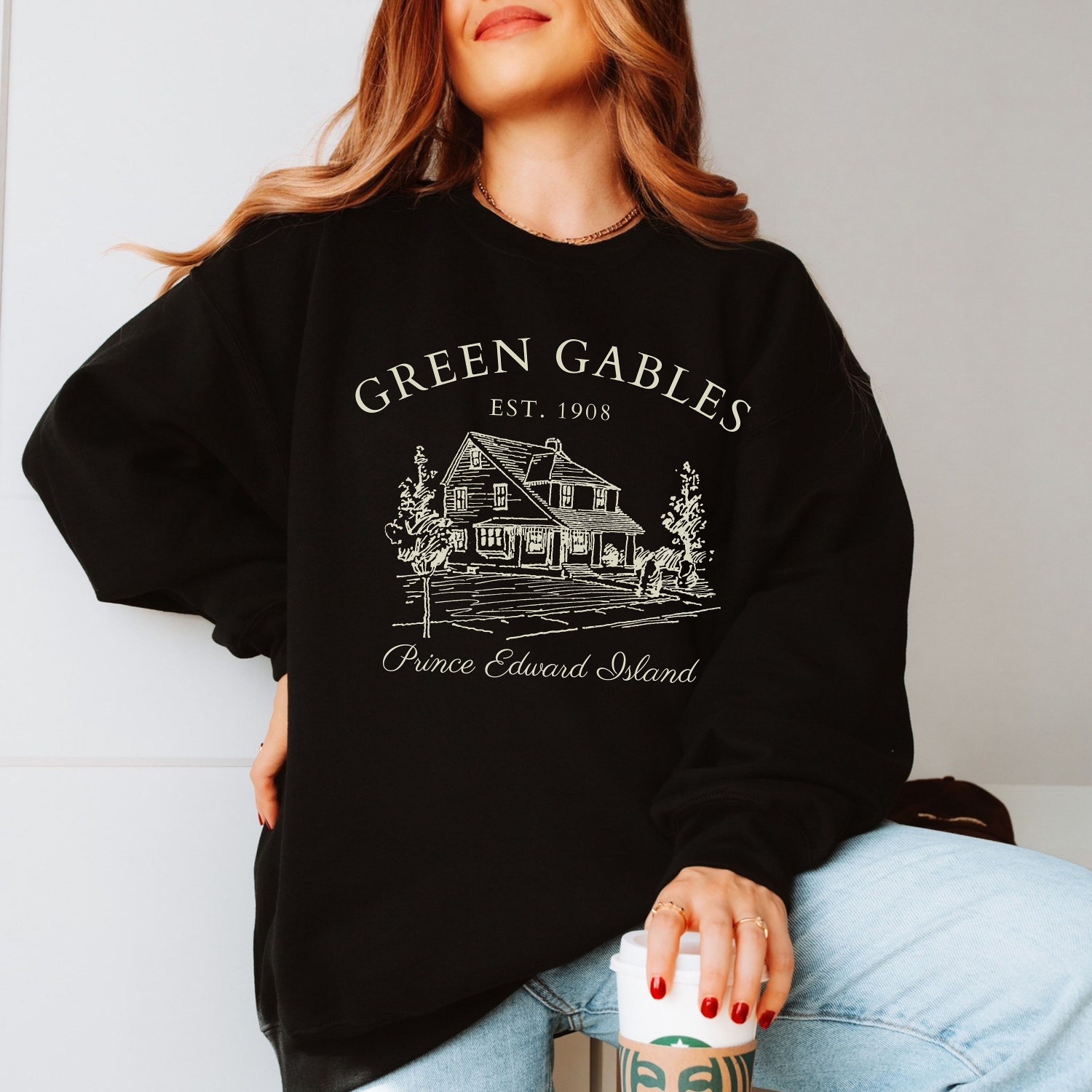 Light Academia Green Gables Fandom Granola Girl Bookish Literary Sweatshirt image 6