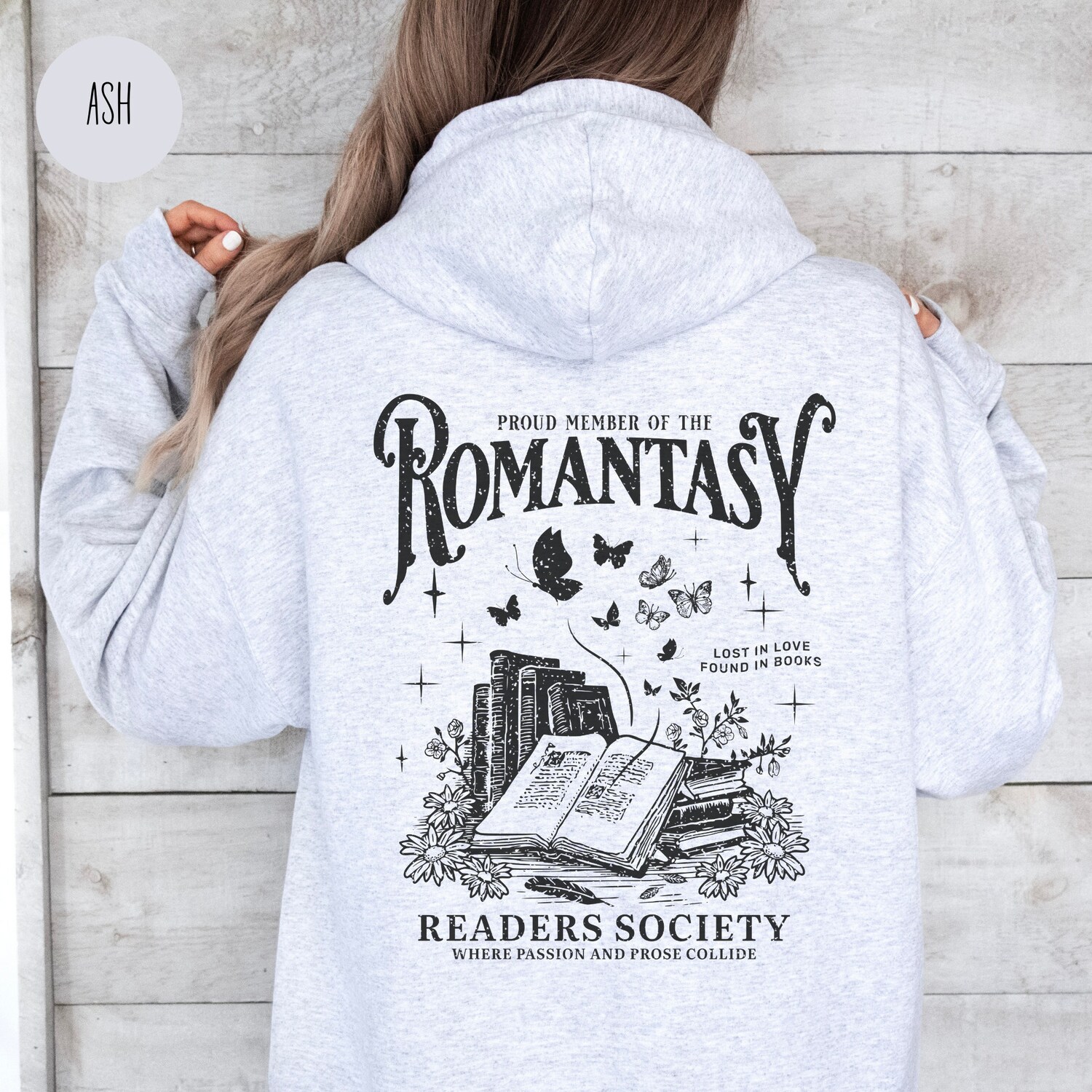 Vintage Romantasy Readers Society Bibliophiles Lovers Bookish Lover Hoodie image 5