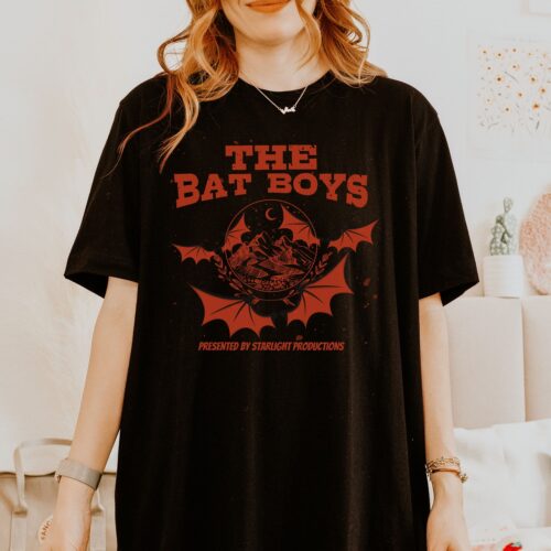 Vintage Bat Boys Love Reading Literature Bookworm Presented By Starlight Productions Shirt image 0