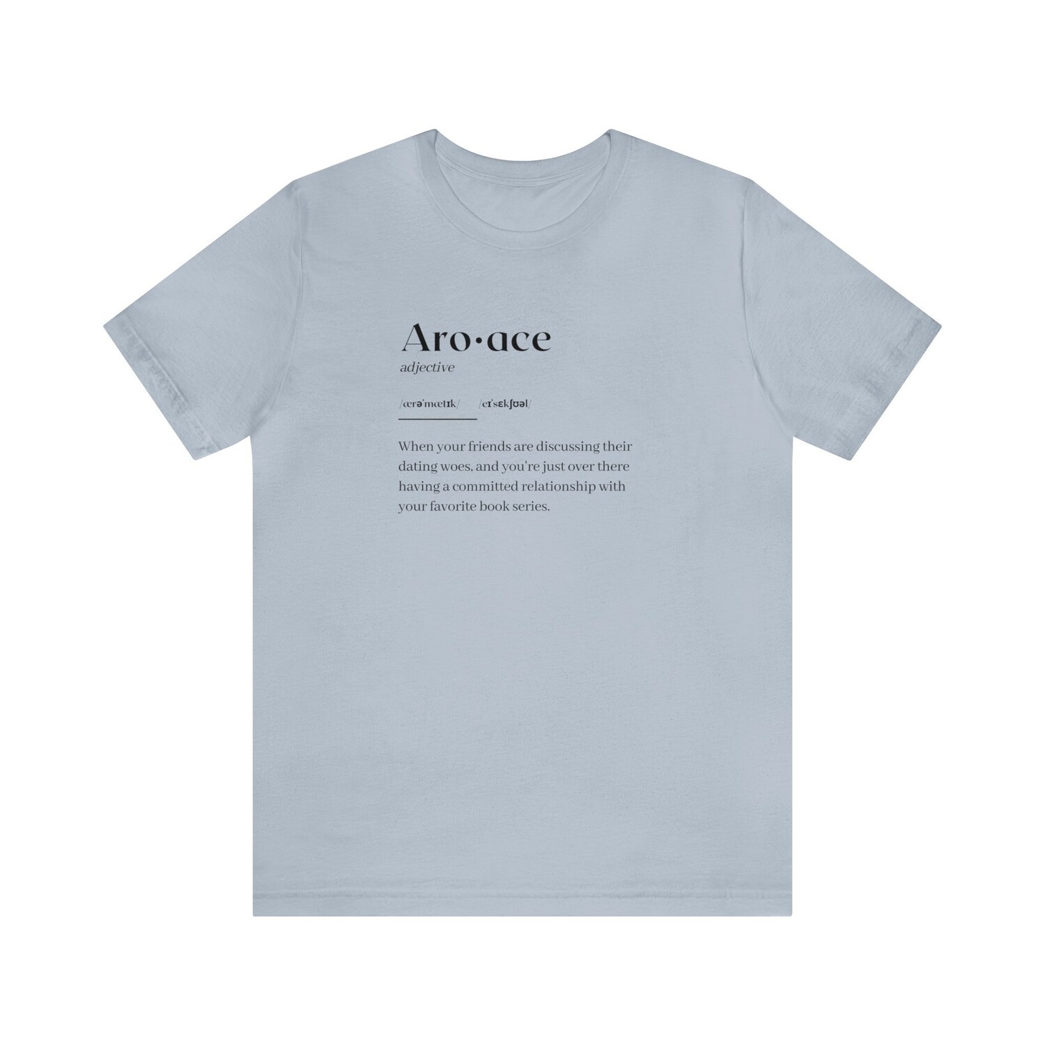 Aroace Definition Funny Ace Pride Aromantic Asexual Bookish Queer Shirt image 5