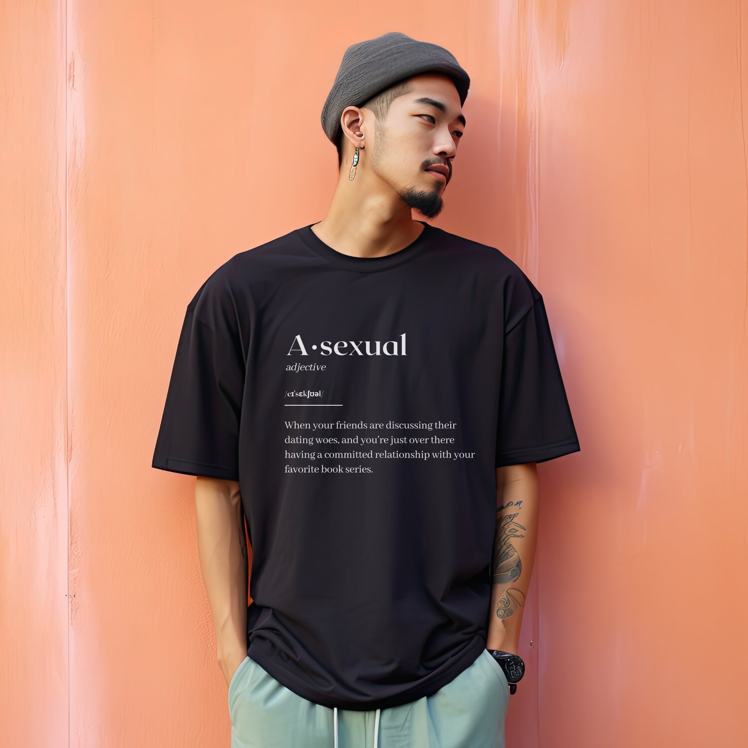 Asexual Definition Ace Pride Funny Bookish Lovers Lgbtq Queer Nerd Shirt image 4