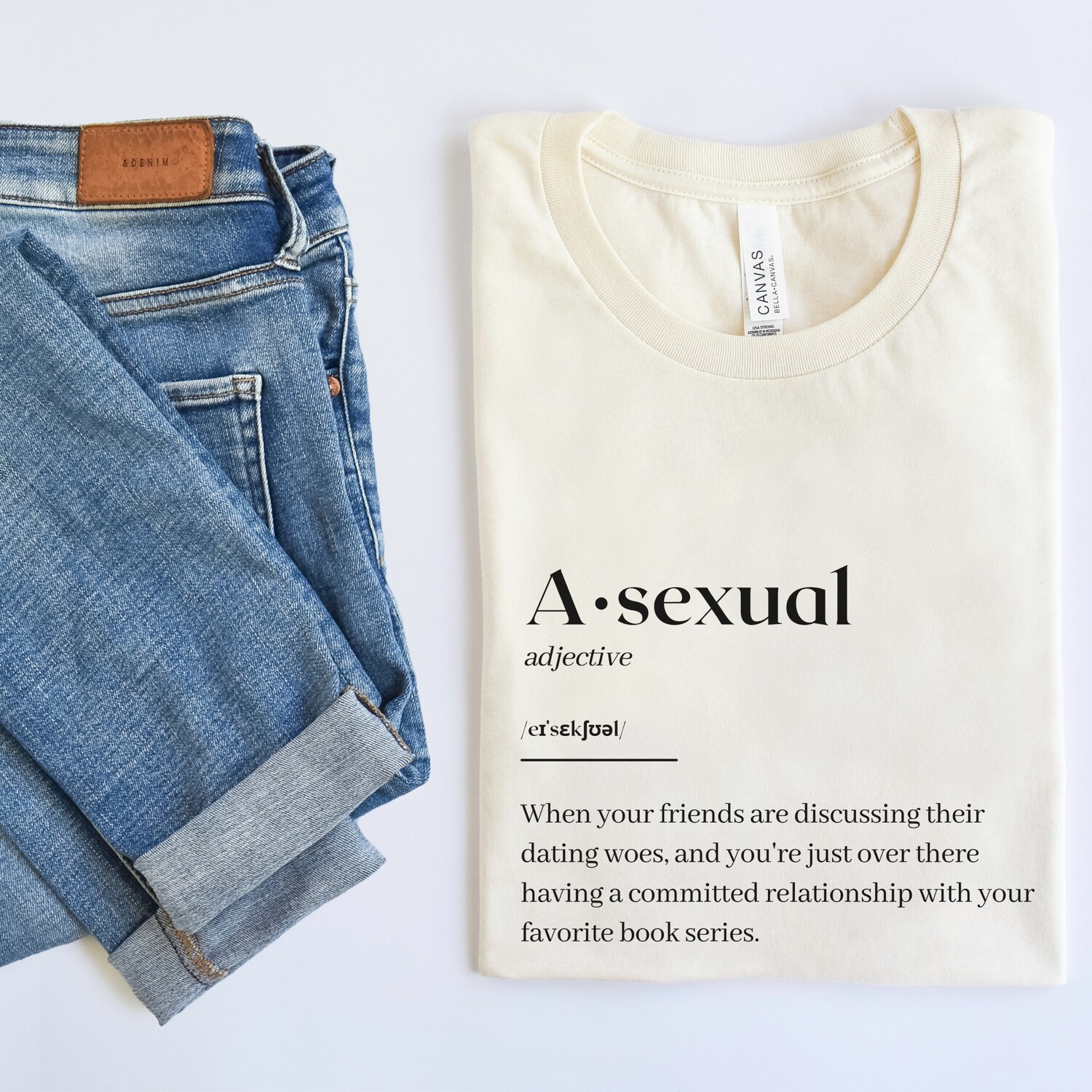 Asexual Definition Ace Pride Funny Bookish Lovers Lgbtq Queer Nerd Shirt image 1