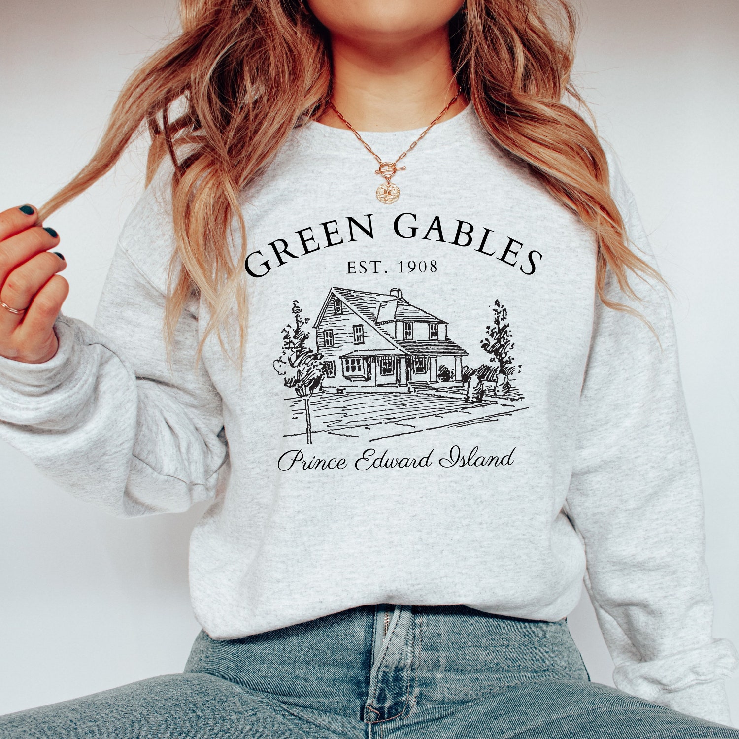 Light Academia Green Gables Fandom Granola Girl Bookish Literary Sweatshirt image 5