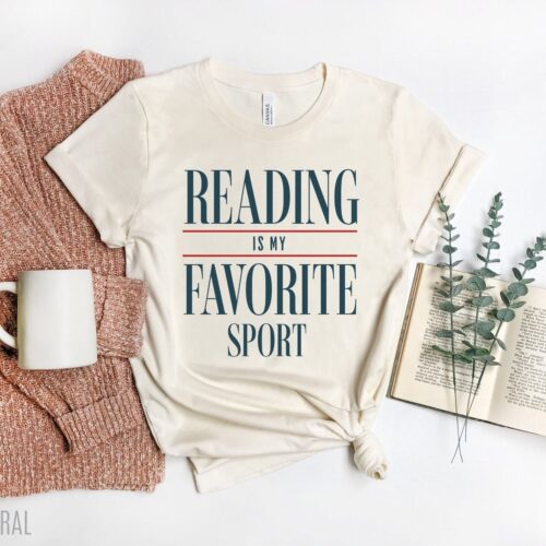 Reading Is My Favorite Sport Bookish Reading Teacher Librarian Lover Shirt image 0