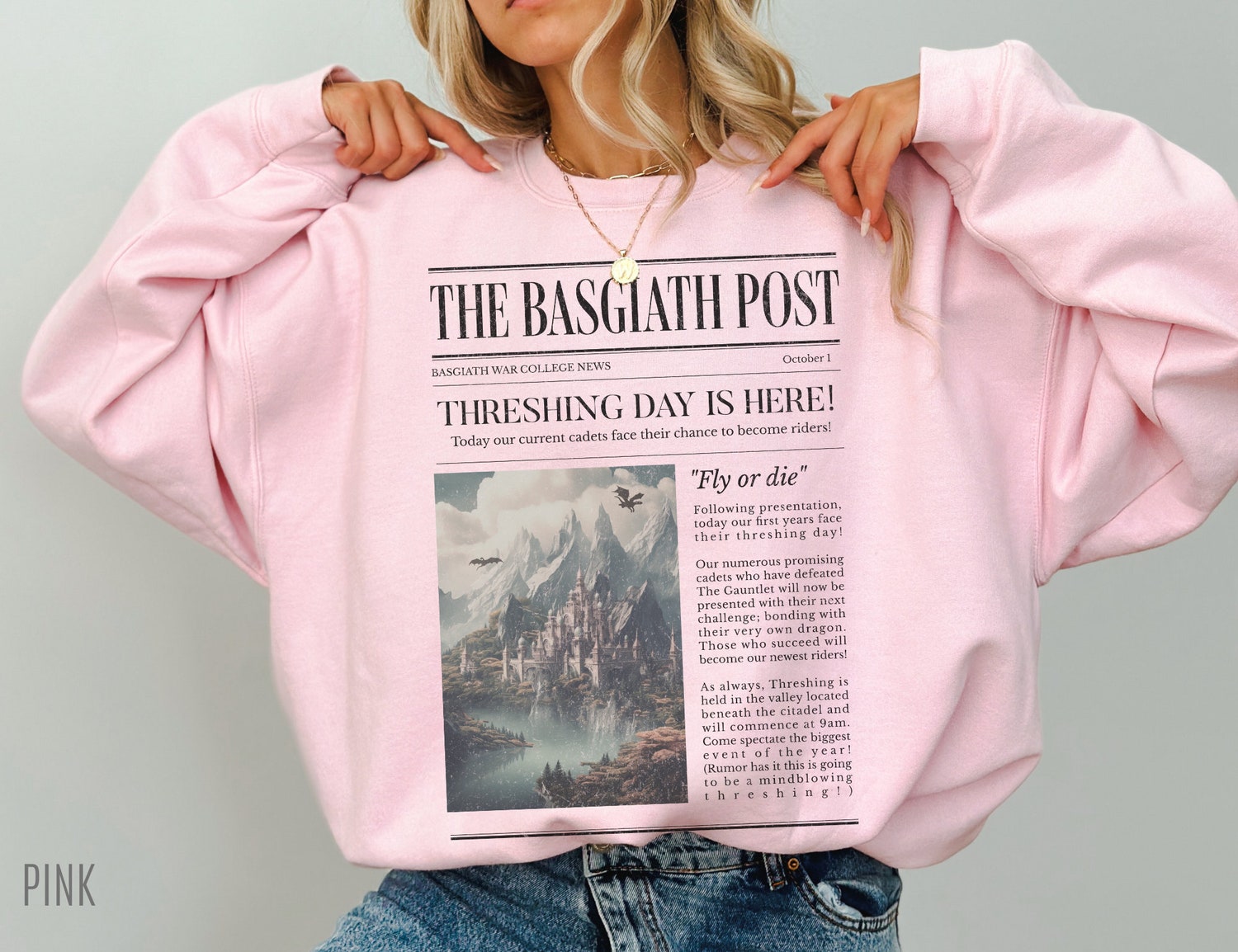 Fourth Wing The Basgiath Post Fantasy Reader College Bookish Sweatshirt image 5