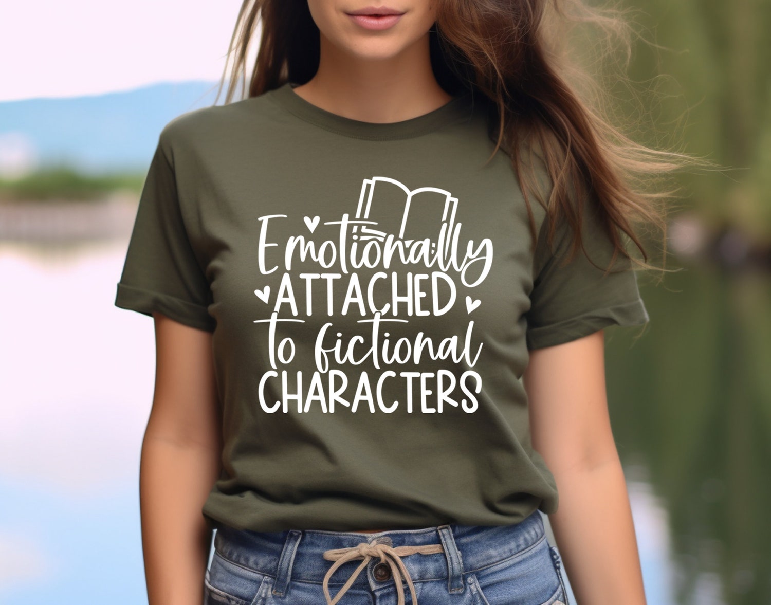 Emotionally Attached To Fictional Characters Funny Reading Book Lover Blogger Nerd Shirt image 2