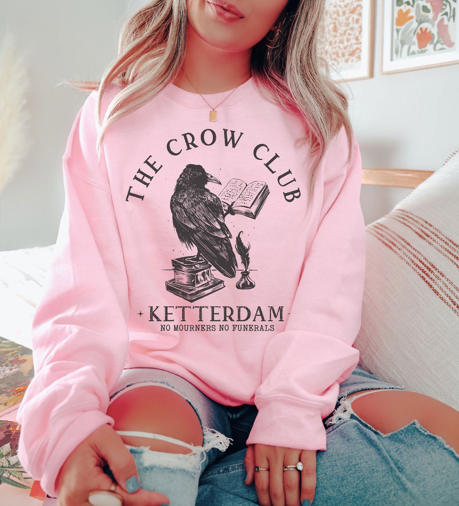 The Crow Club Ketterdam No Mourners SJM ACOTAR The Night Court Bookish Sweatshirt image 2