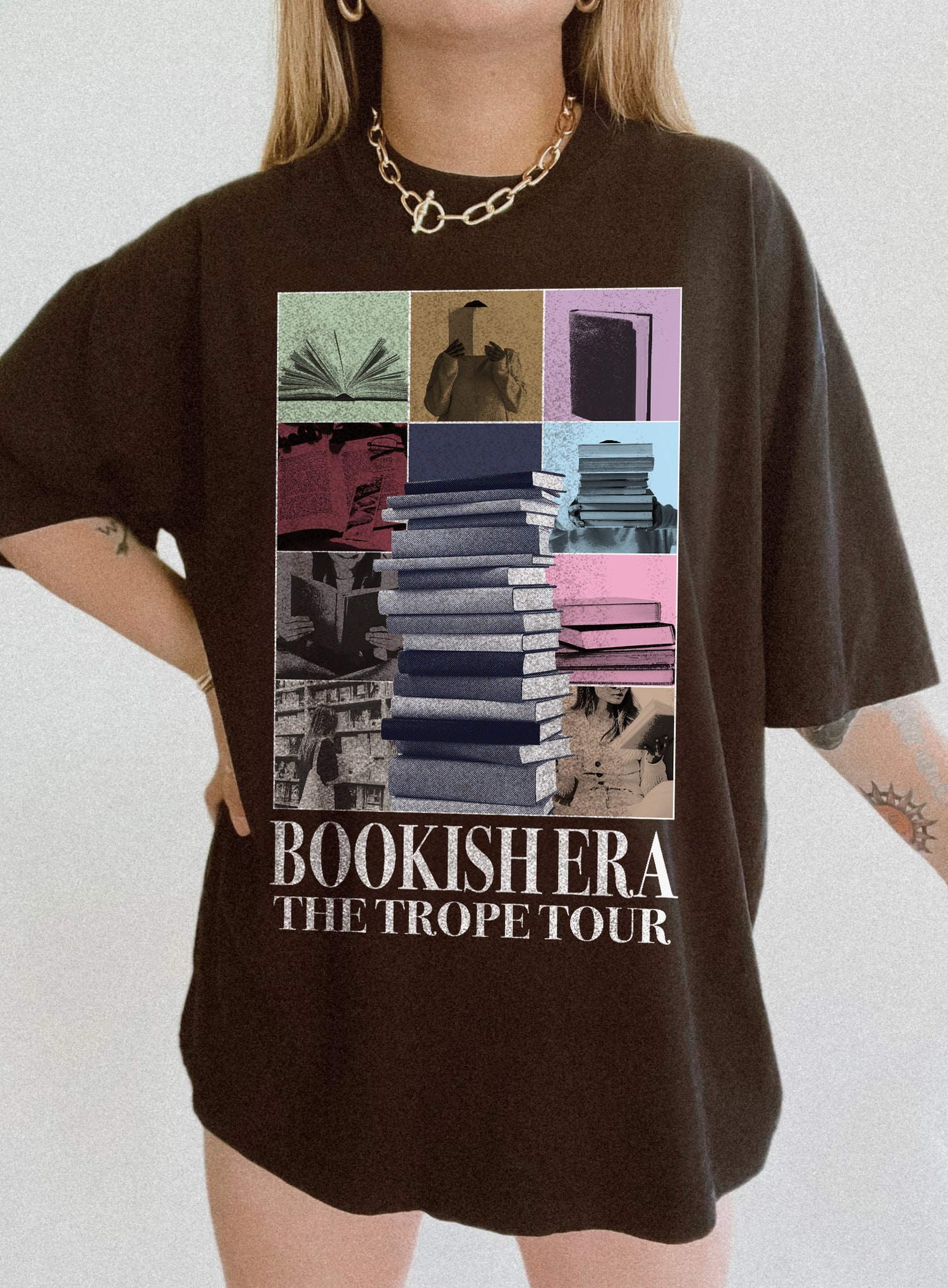 Bookish Era The Trope Tour Lover Concert Reader Romance Women Cute Shirt image 1