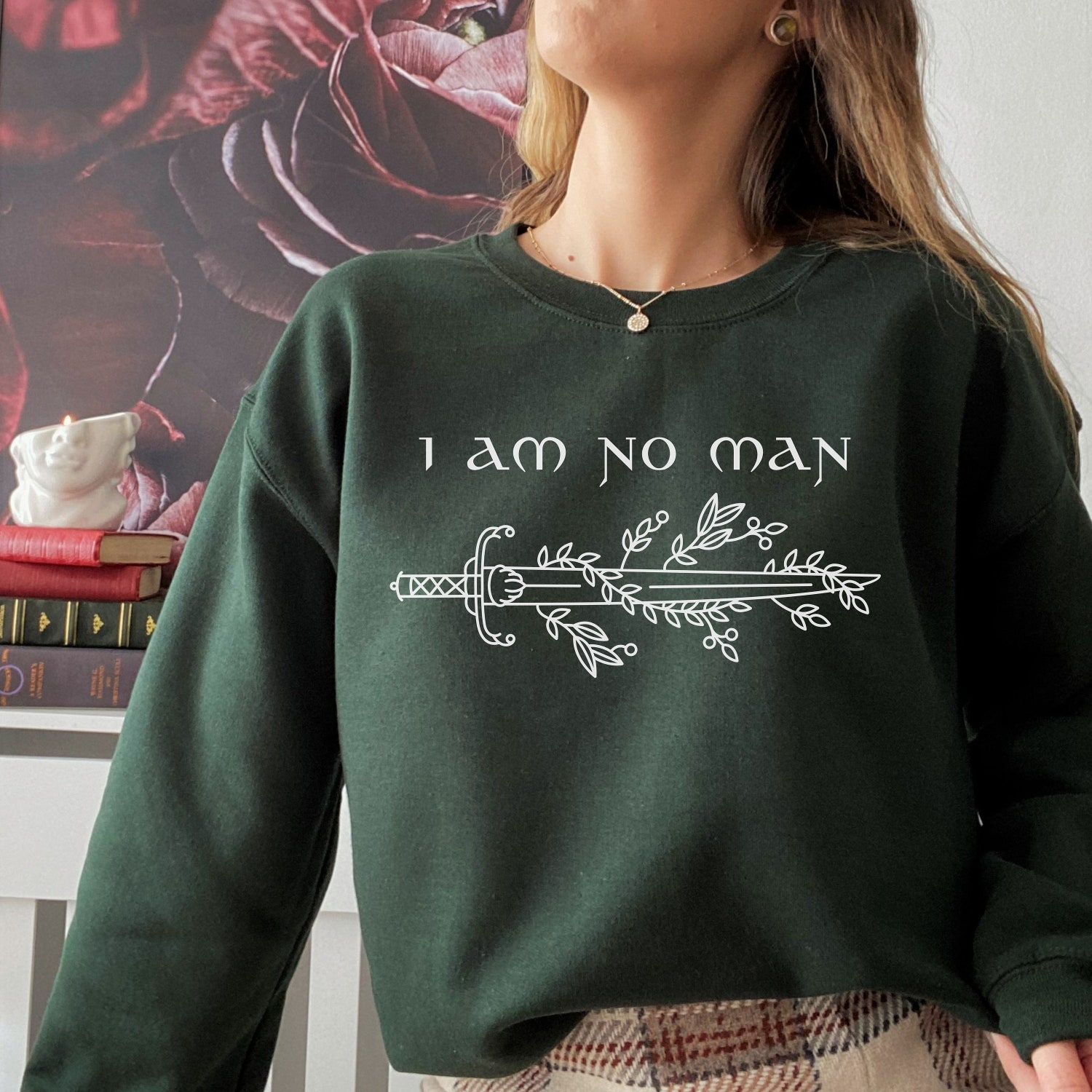 Vintage Reading Bookish Gothic Poet Feminist Literature Fandom Librarian Sweatshirt image 1