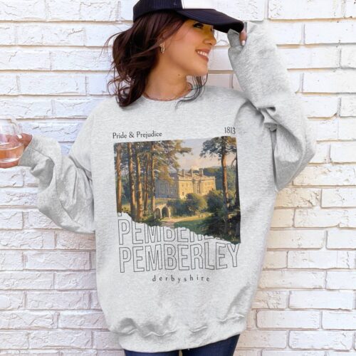 Pride And Prejudice Pemberley Jane Austen Bookish Lover Library Sweatshirt image 0