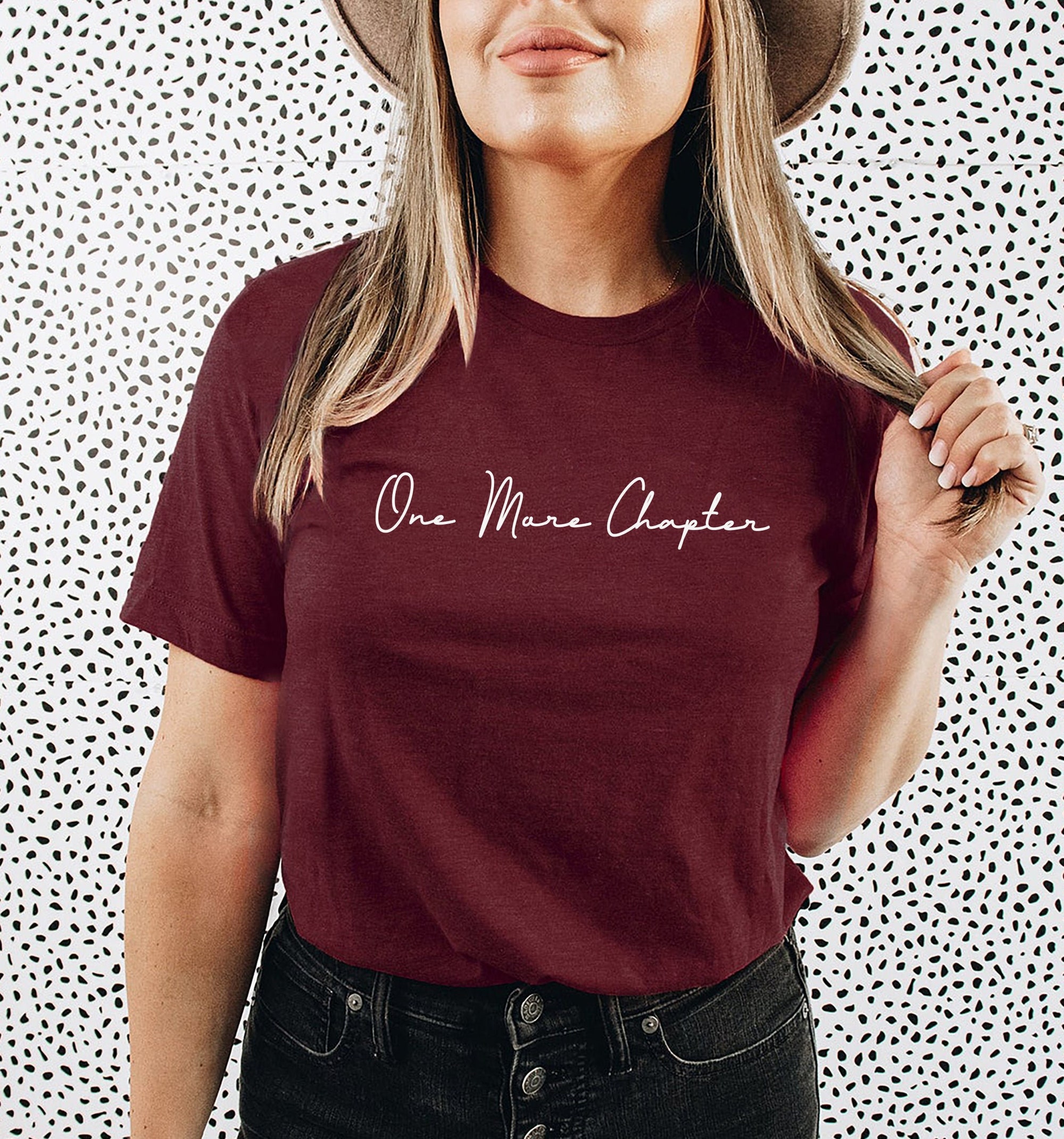 SJM One More Chapter Bookish Reading Lover Bibliophile Shirt image 2