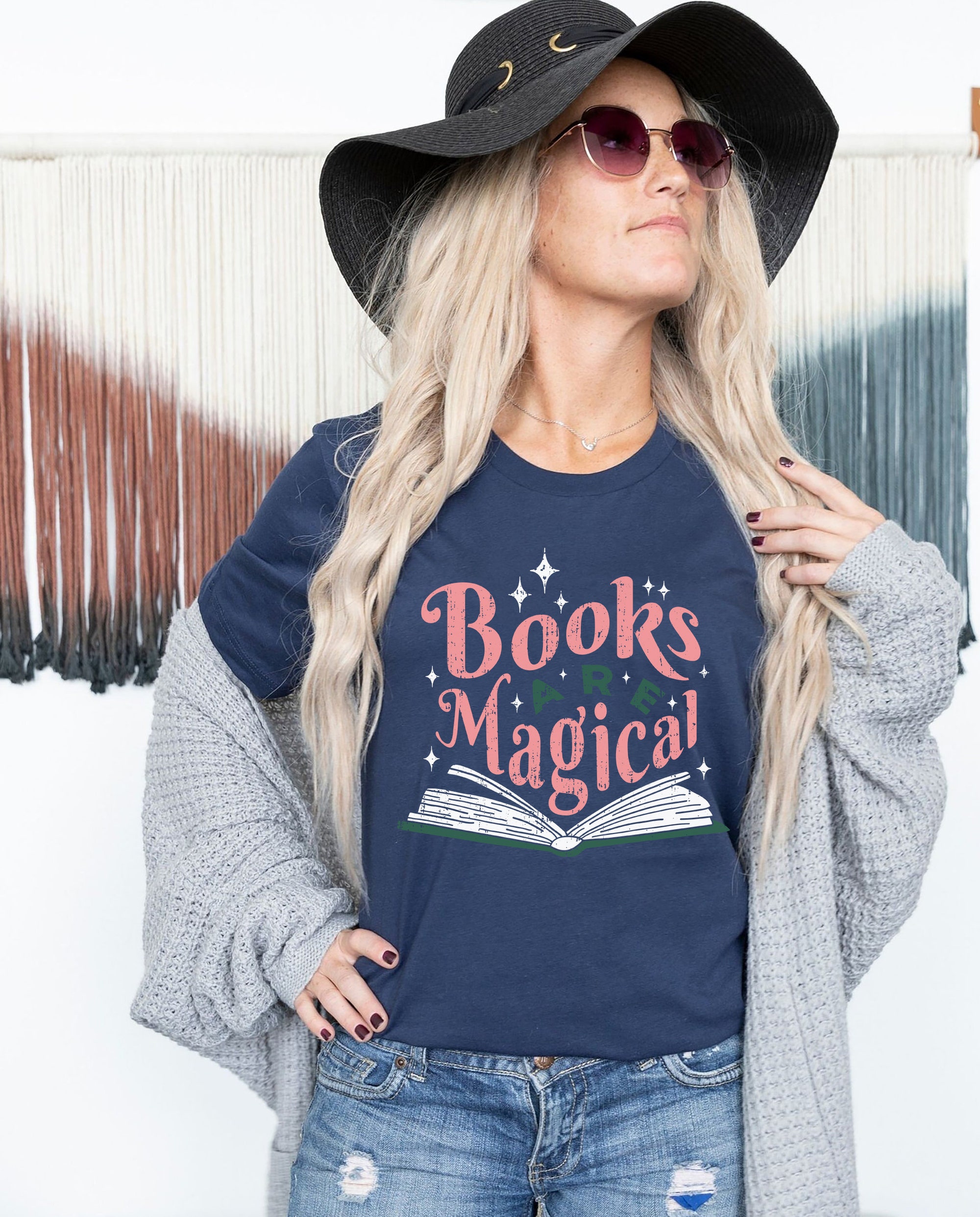 Books Are Magical Lover Teacher Nerd Librarian Shirt image 4