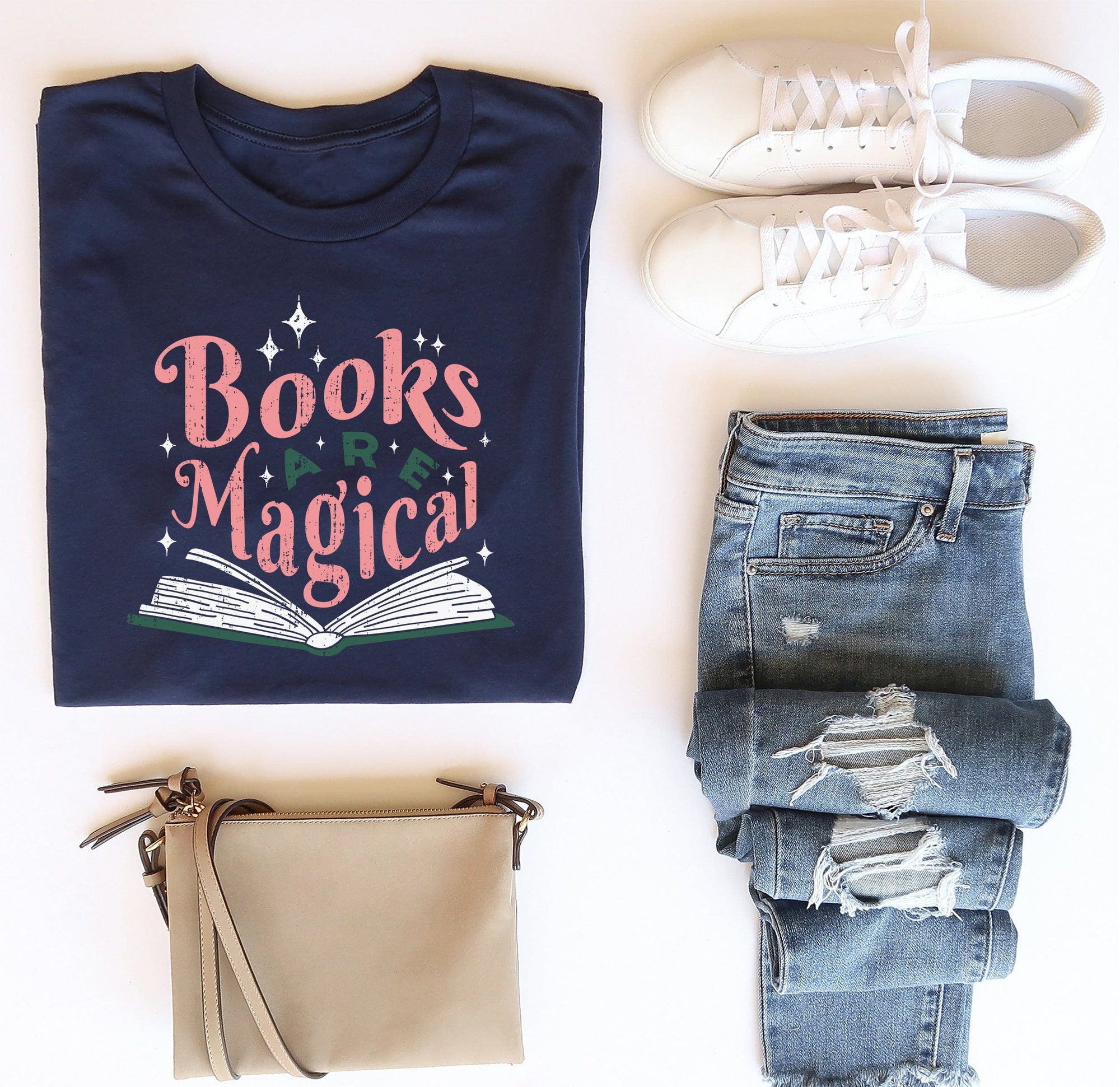 Books Are Magical Lover Teacher Nerd Librarian Shirt image 1