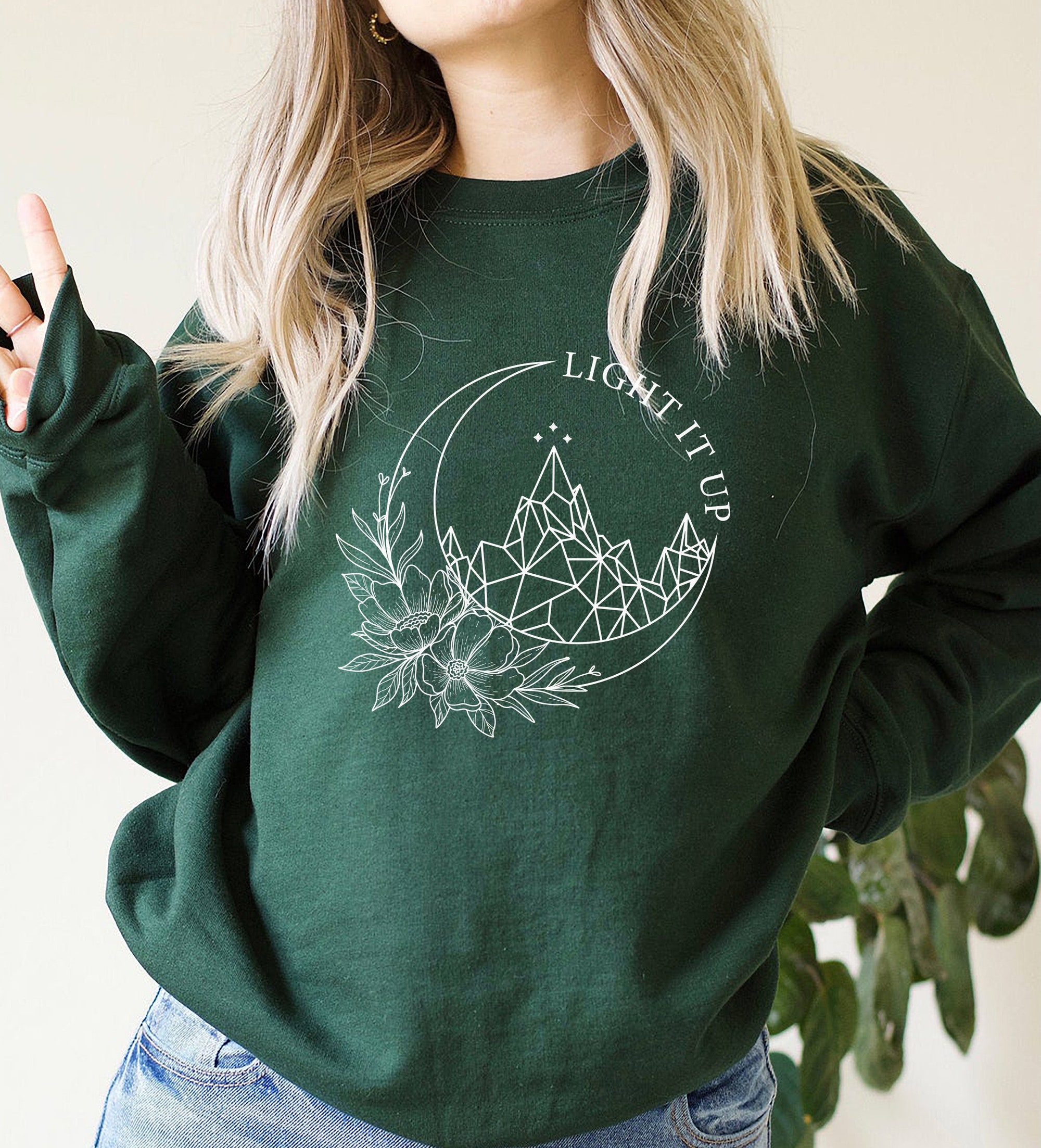 SJM Light It Up Crescent City House Of Earth And Blood Bookish Sweatshirt image 4