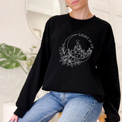 SJM Light It Up Crescent City House Of Earth And Blood Bookish Sweatshirt image 0