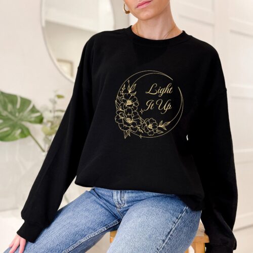 SJM Light It Up Crescent City House Of Earth And Blood Bookish Sweatshirt image 0