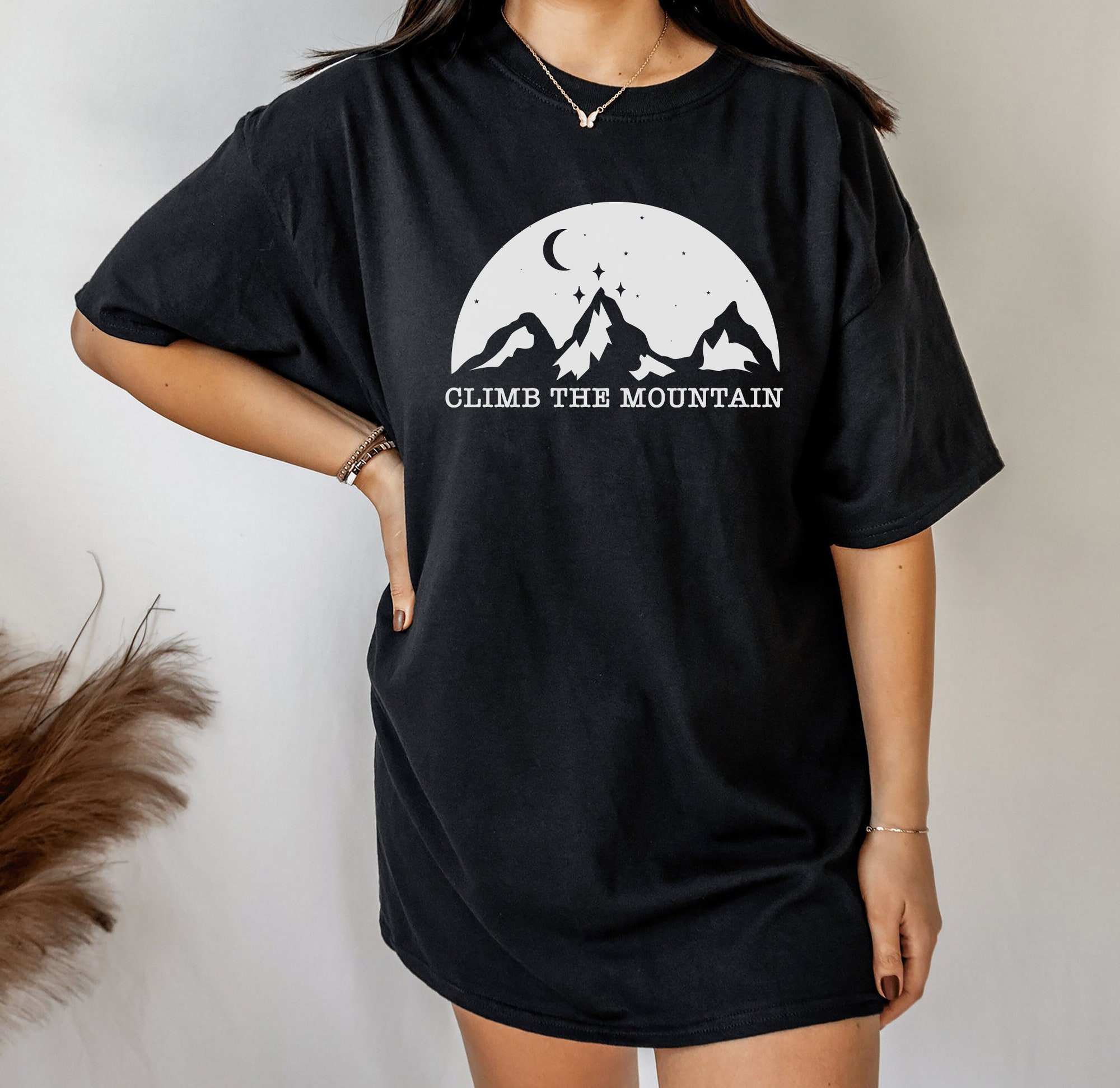 SJM Climb The Mountain Bookish Quote ACOTAR Bibliophile Shirt image 3