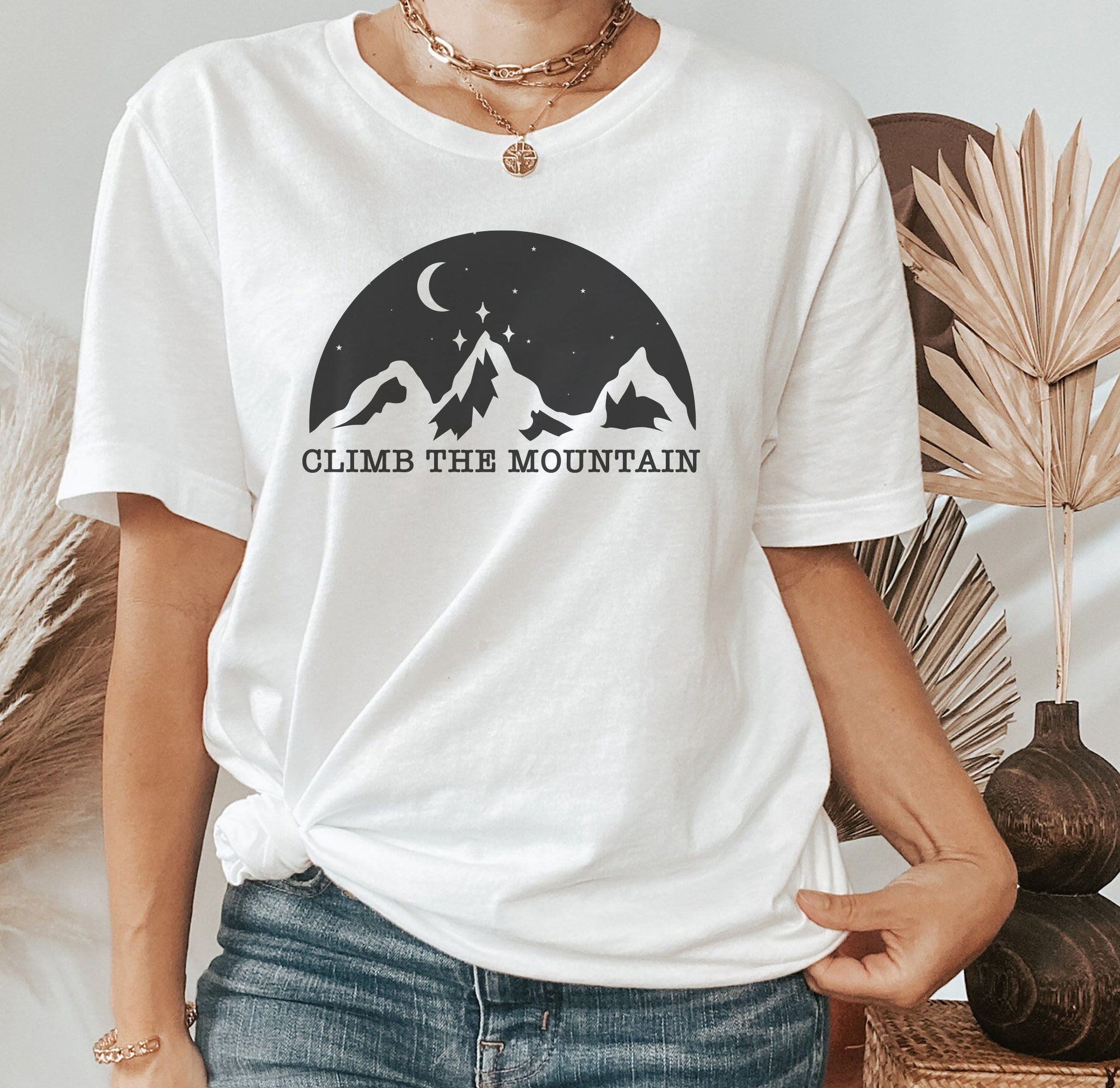 SJM Climb The Mountain Bookish Quote ACOTAR Bibliophile Shirt image 1