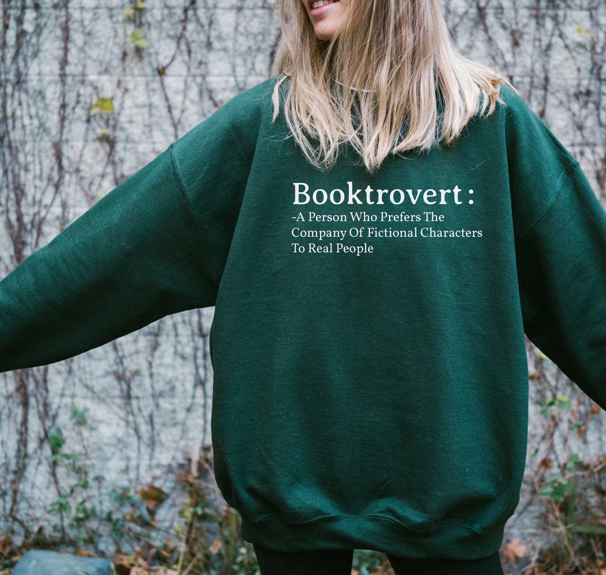 Booktrovert Defention Nerd Librarian Lovers Sweatshirt image 3