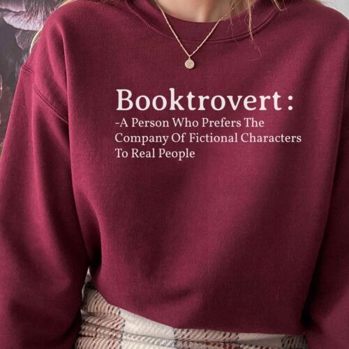 Booktrovert Defention Nerd Librarian Lovers Sweatshirt image 0