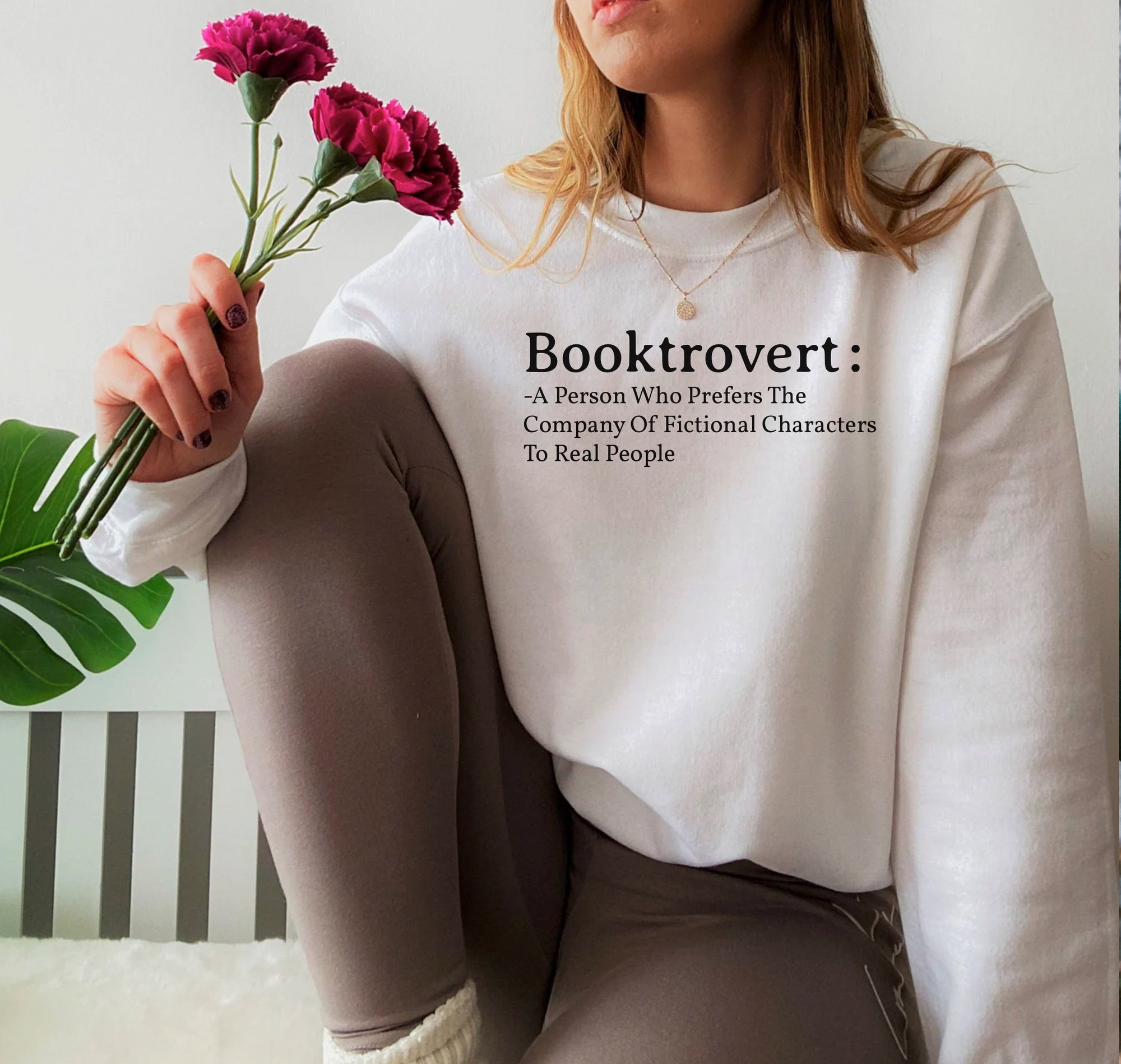 Booktrovert Defention Nerd Librarian Lovers Sweatshirt image 4