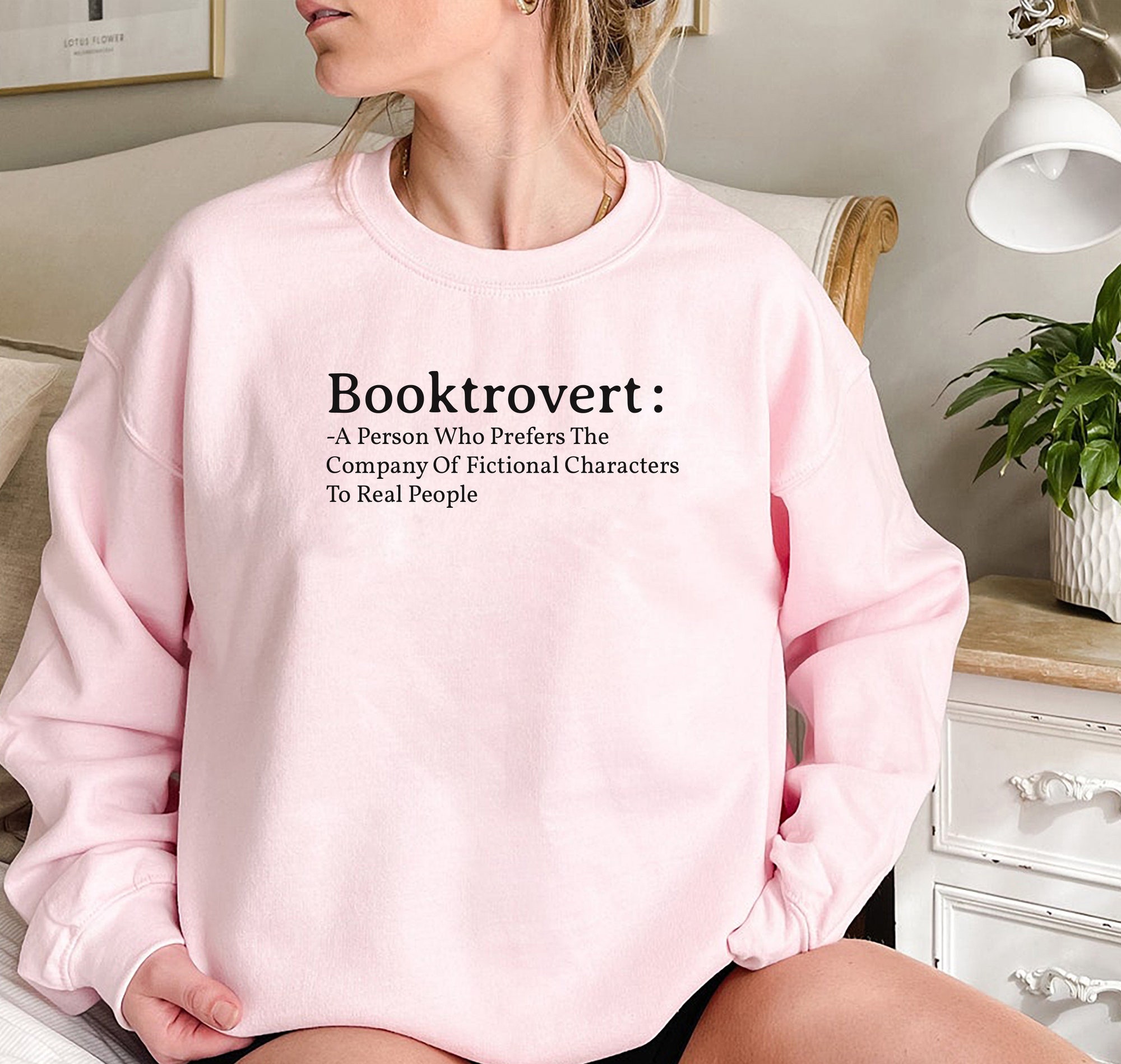 Booktrovert Defention Nerd Librarian Lovers Sweatshirt image 2