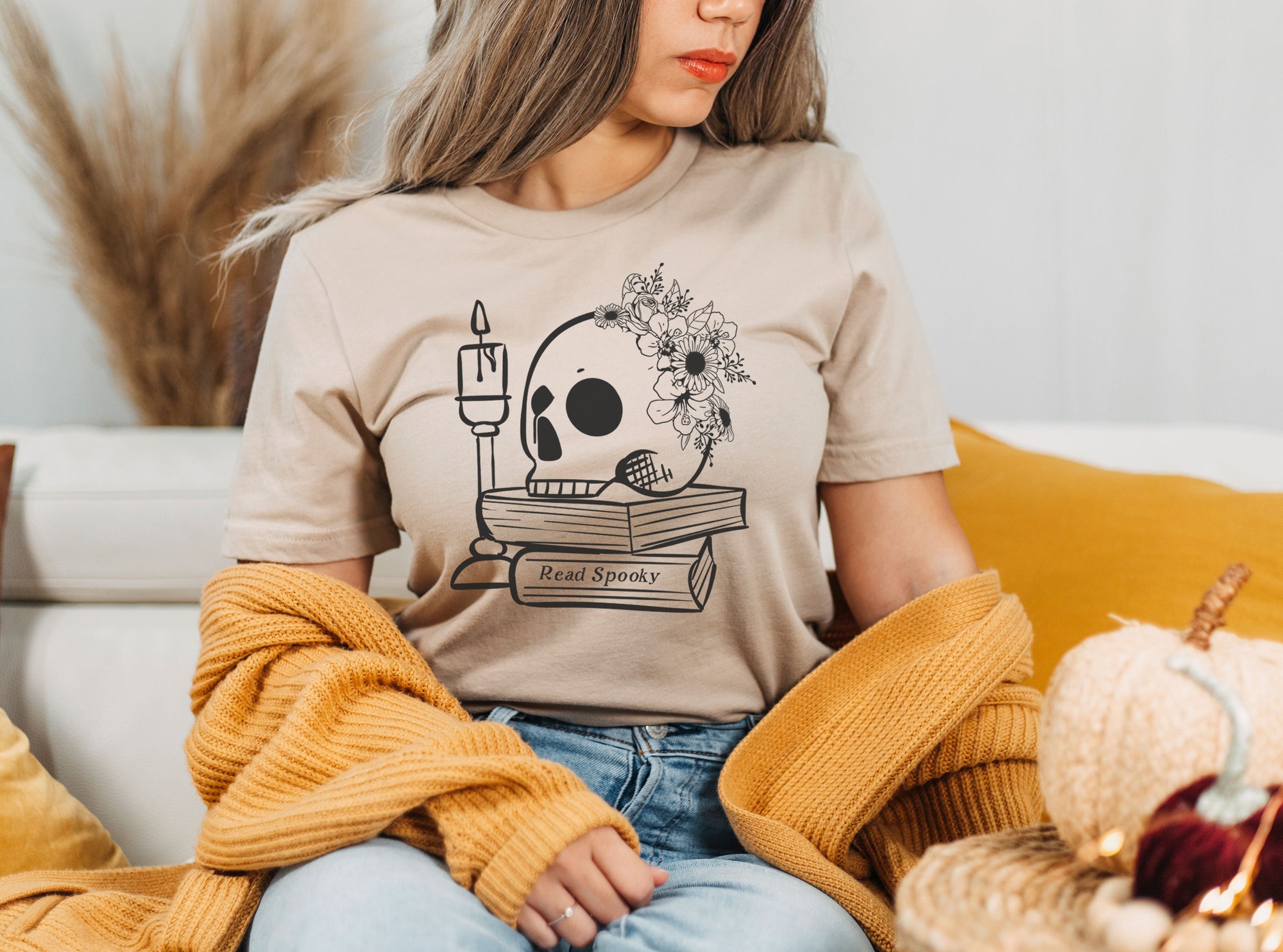 Read Spooky Books Halloween Librarian Reading Shirt image 4