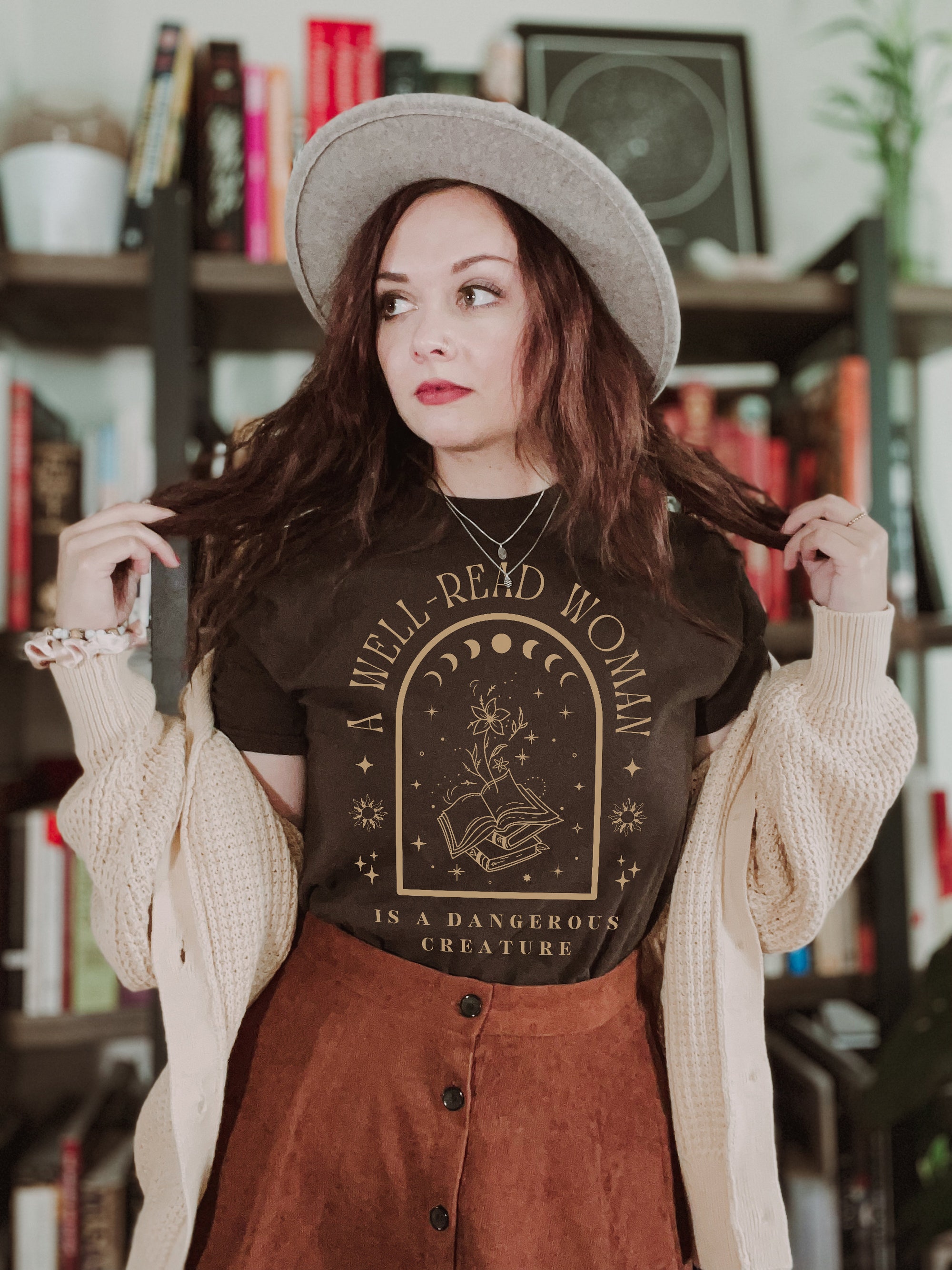 Bookish Reading Librarian Literature Club Poet Aesthetic Mystical Shirt image 1