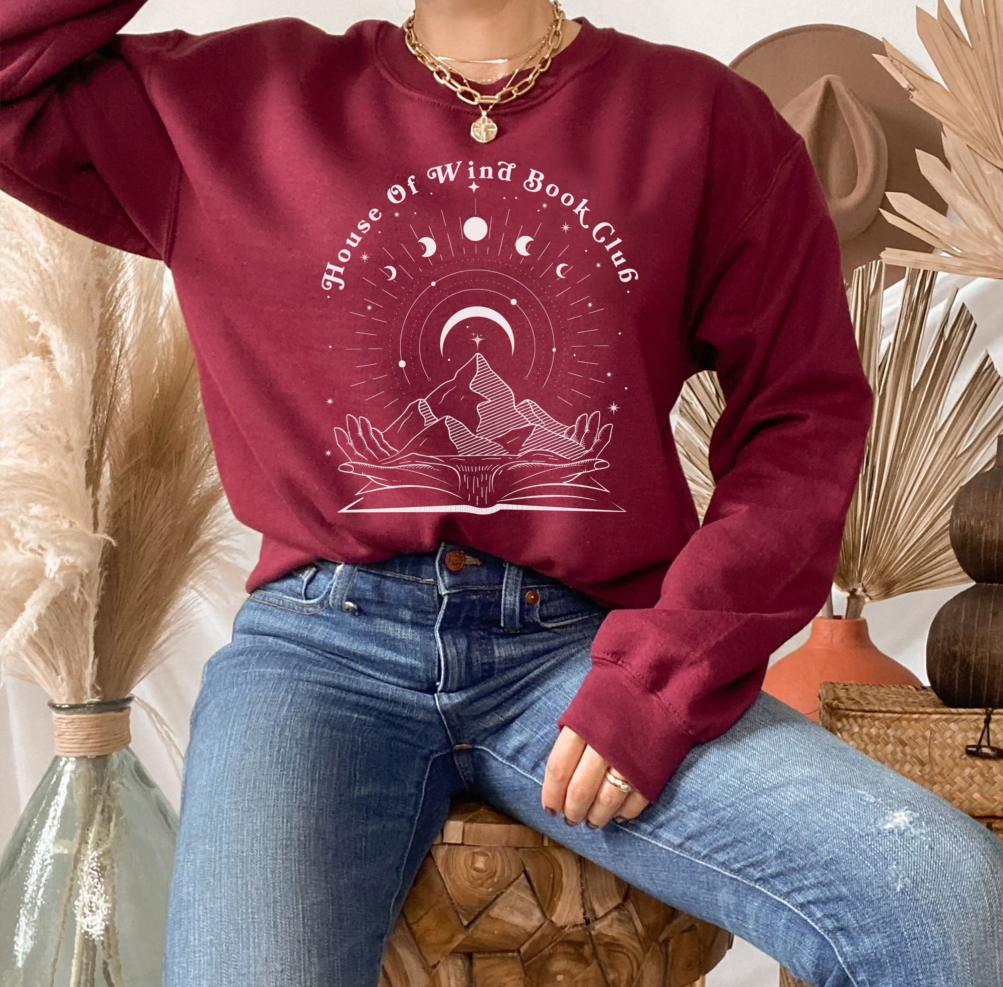 SJM House Of Wind Book Club ACOTAR Crescent City Night Court sweatshirt image 5