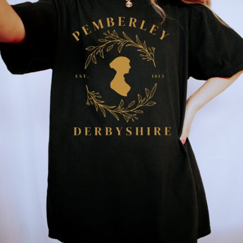 Dark Academia Pemberley Derbyshire Jane Austen Bookish Reading Librarian Shirt image 0