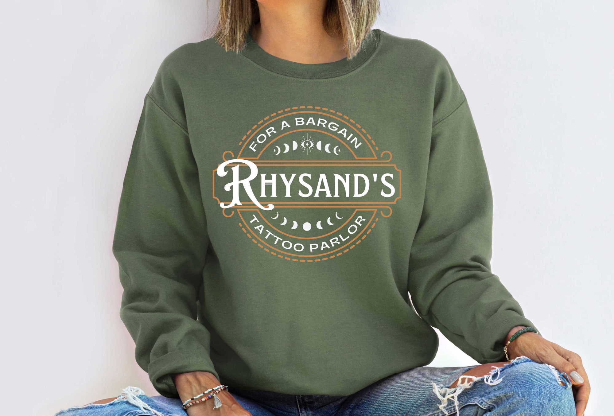 For A Bargain Rhysand's Acotar Velaris Night Court Bookish Feyre Sweatshirt image 3