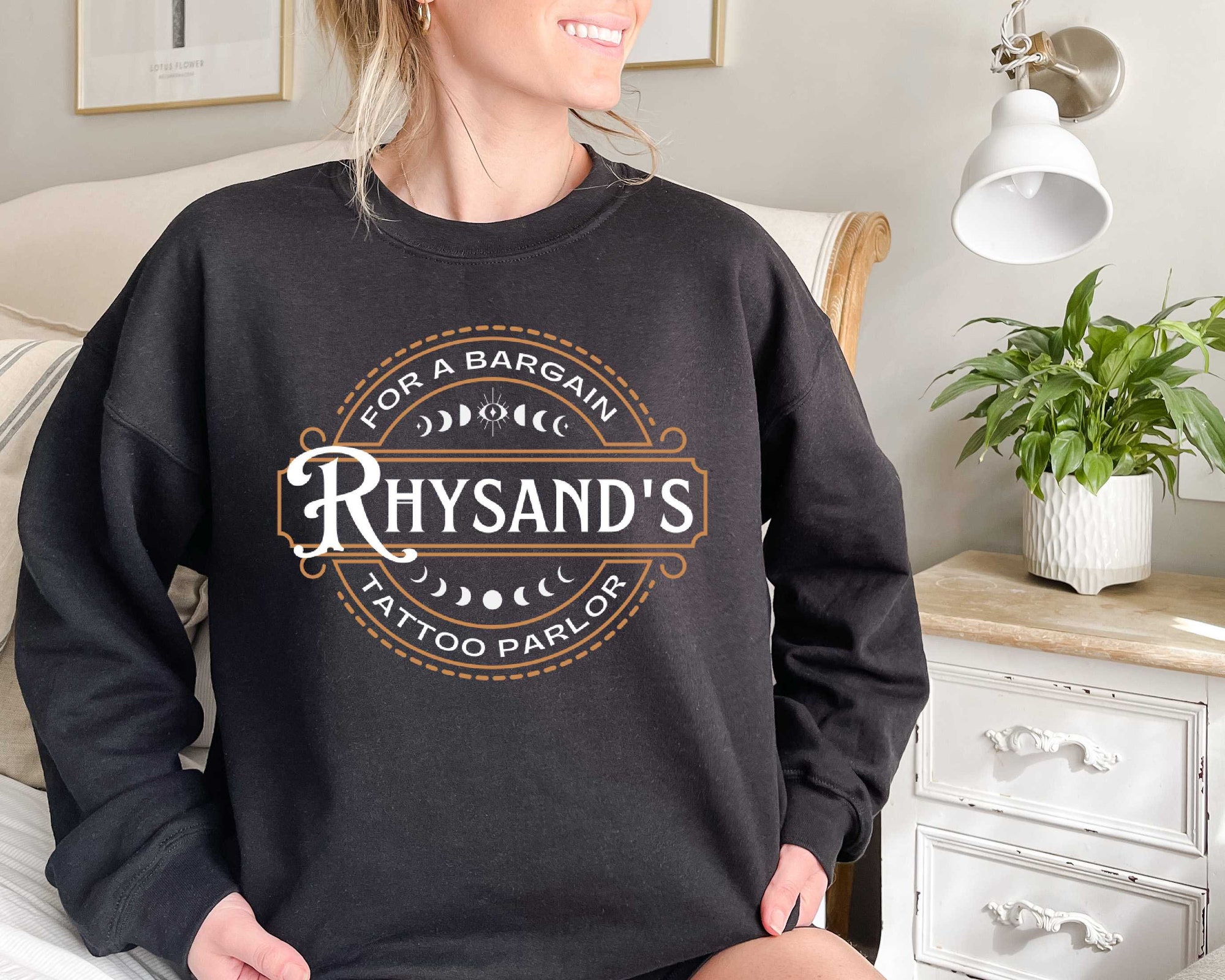 For A Bargain Rhysand's Acotar Velaris Night Court Bookish Feyre Sweatshirt image 2