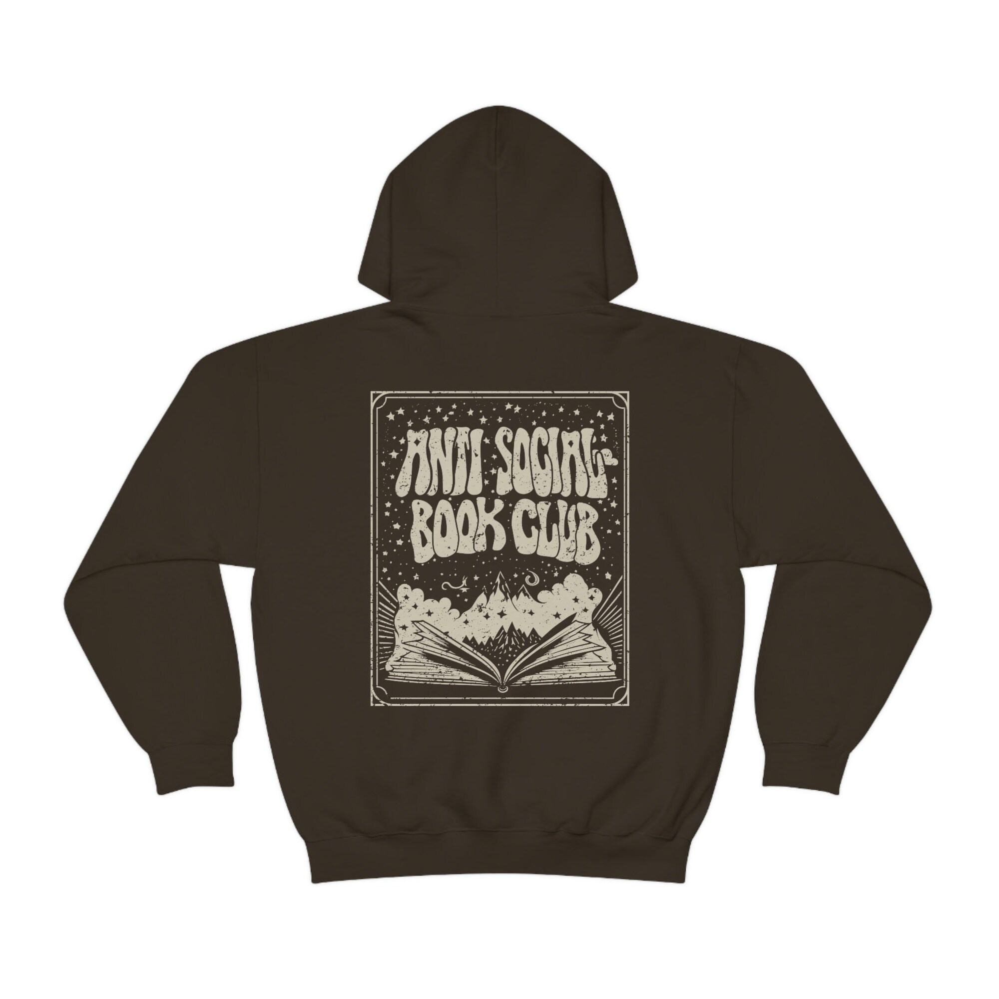 Anti Social Book Club Reader Line Art Tarot Card Dark Velaris ACOTAR Hoodie image 5