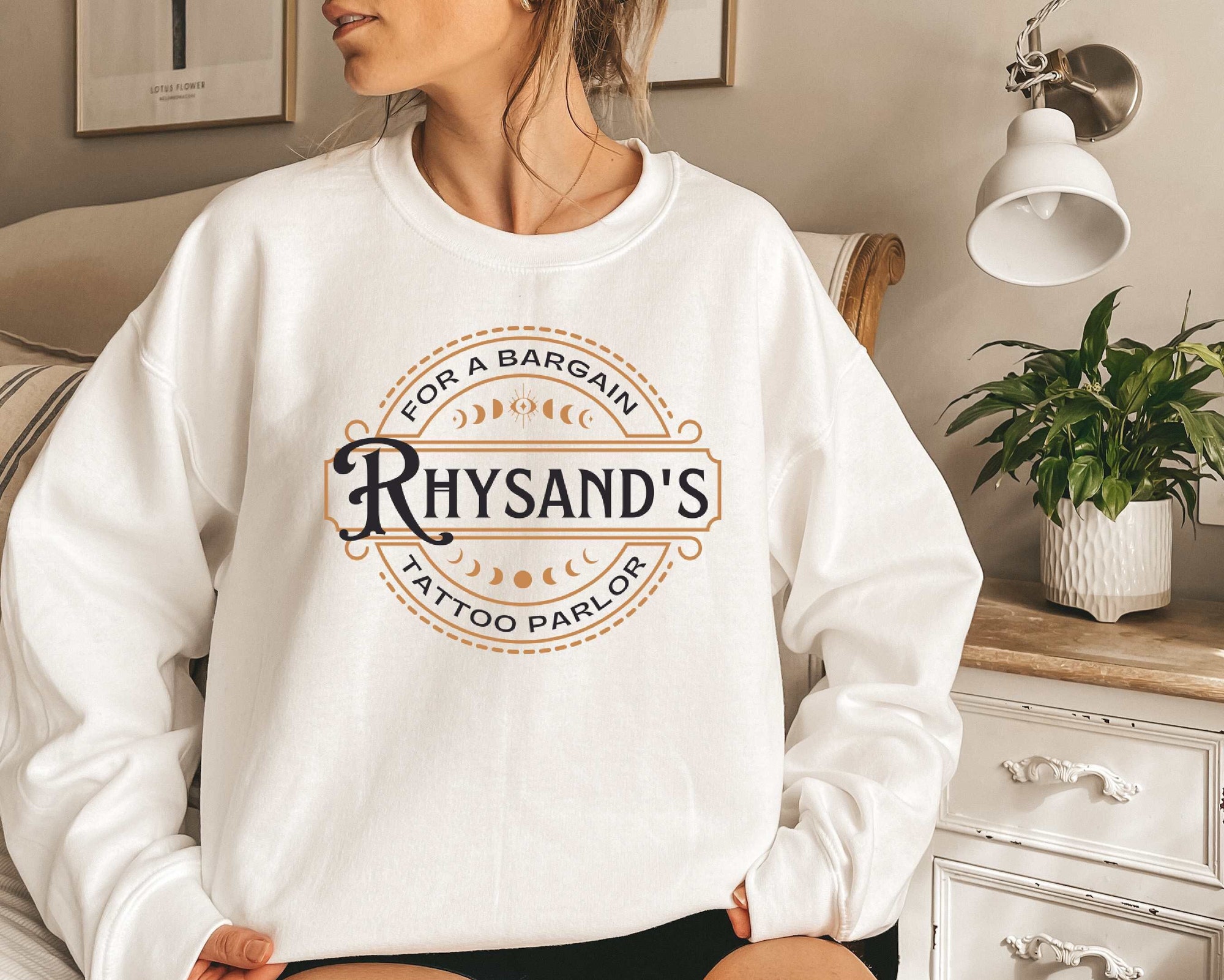 For A Bargain Rhysand's Acotar Velaris Night Court Bookish Feyre Sweatshirt image 1