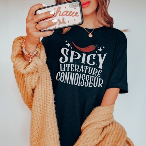 Spicy Literature Connoisseur Smut Book Lover Reader Dark Romance Librarian Shirt image 0