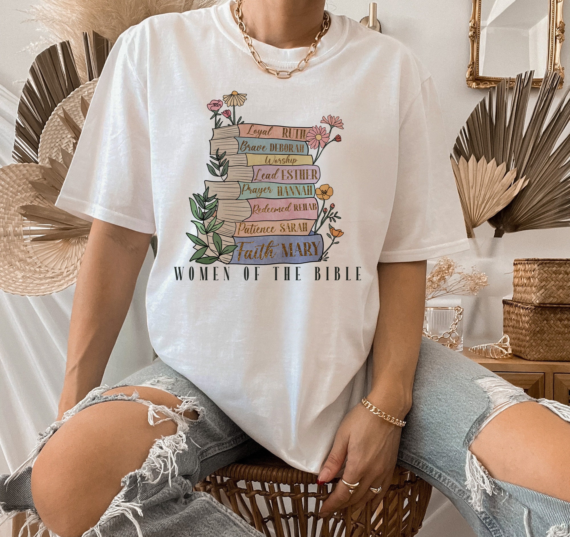 Women of The Bible Books Christian Artwork Faith Sublimation Sweatshirt image 2