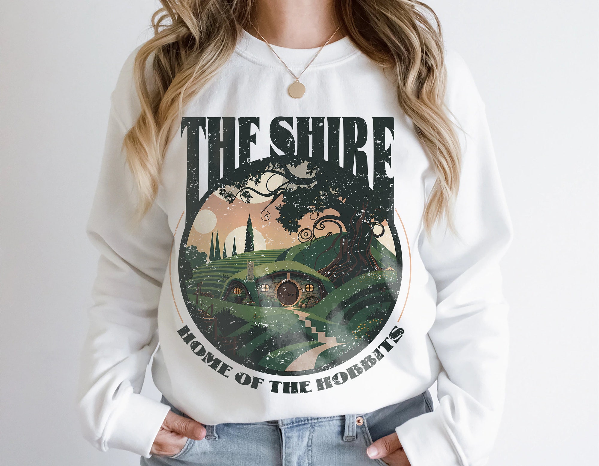 The Shire Fantasy Tolkien Aragorn Frodo Baggins Elven Elrond Fellowship Bookish Sweatshirt image 2