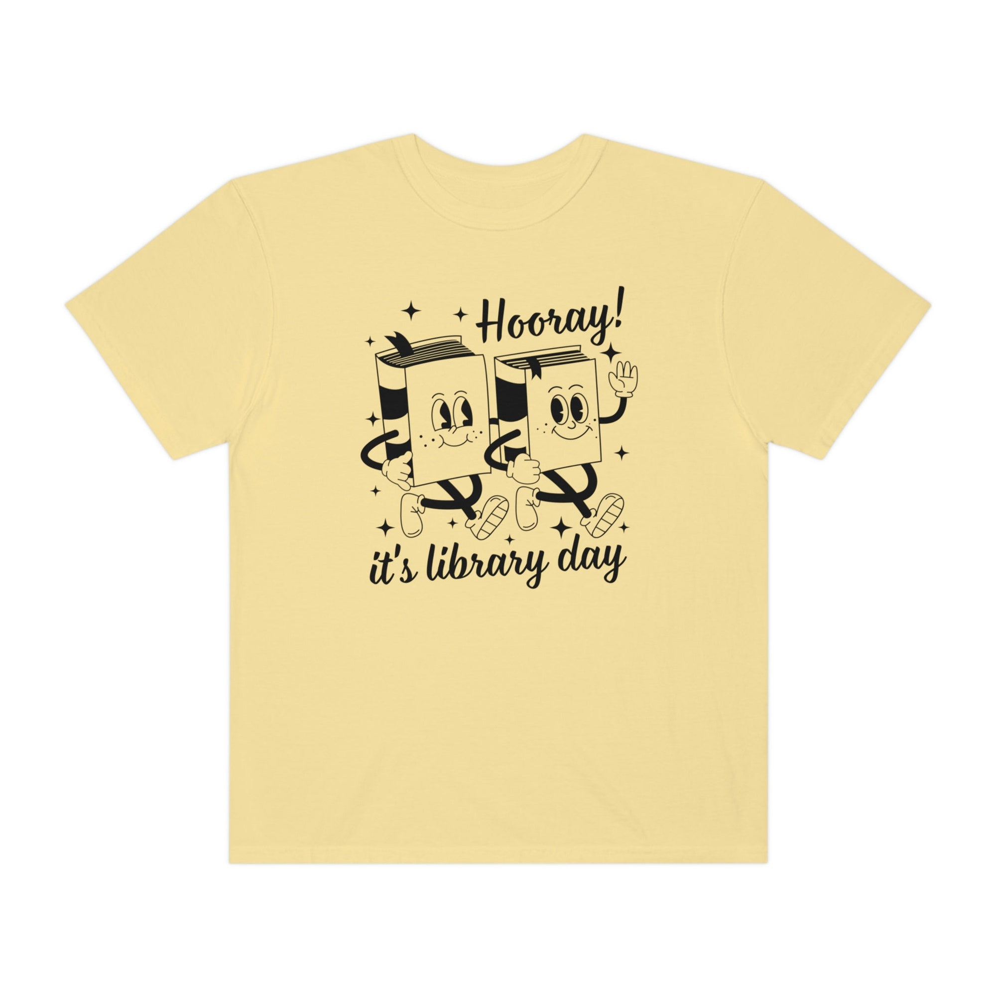 Retro Hooray It's Library Day Reading Funny Book Cute Teachers Lover Shirt image 4