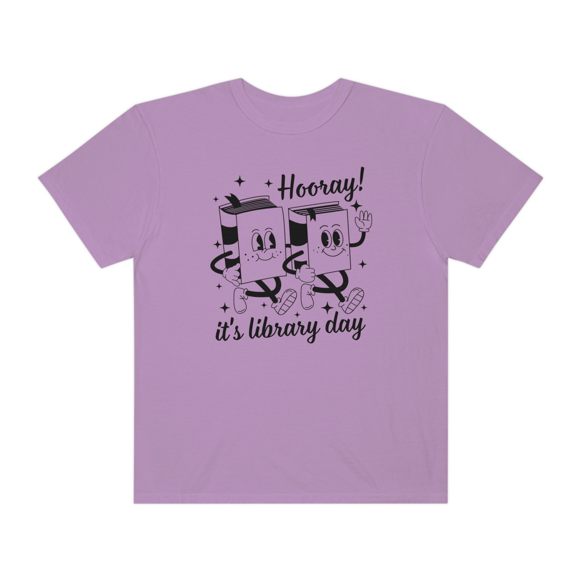 Retro Hooray It's Library Day Reading Funny Book Cute Teachers Lover Shirt image 7