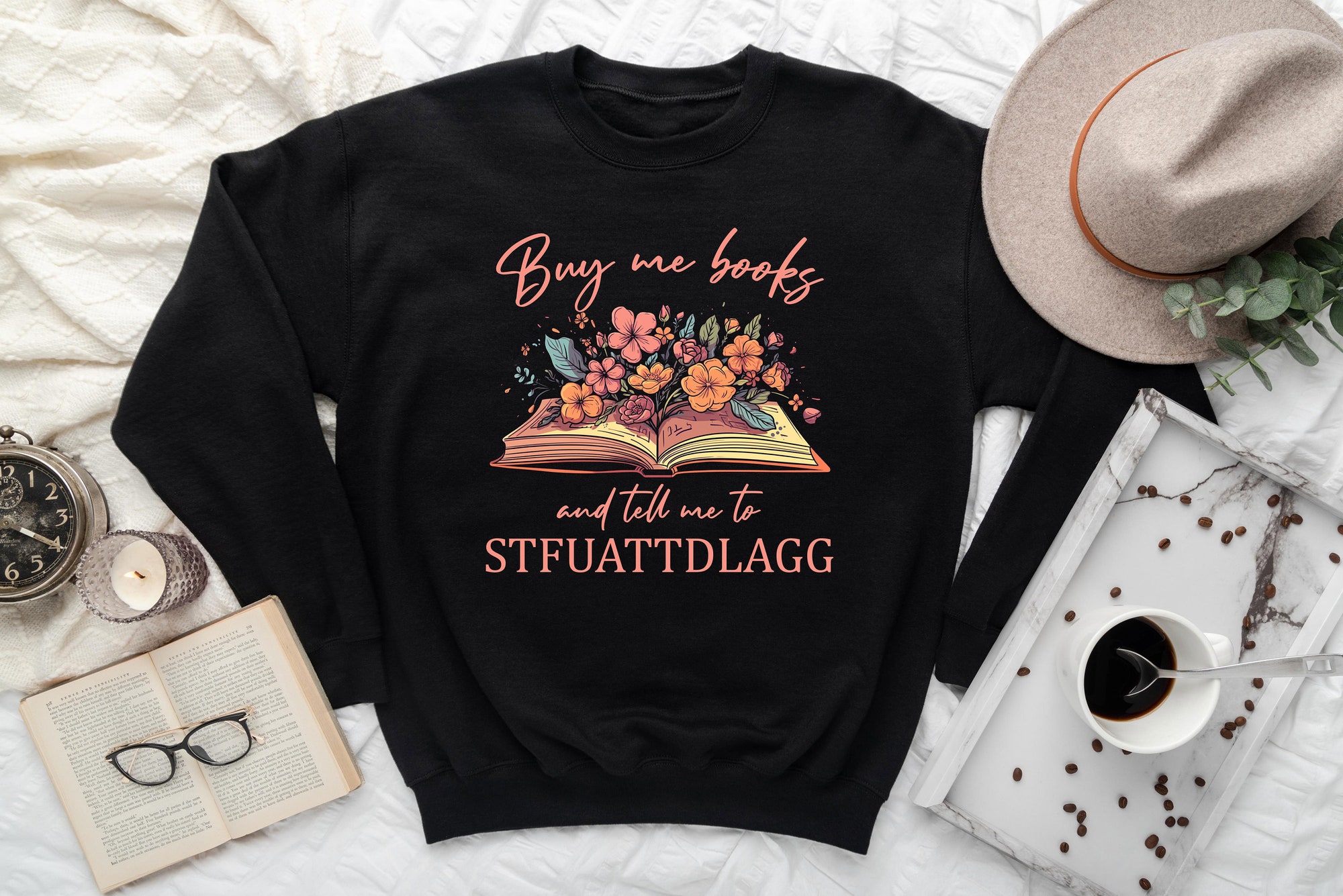 Buy Me Books And Tell Me STFUATTDLAGG Lover Reading Dark Librarian Shirt image 5