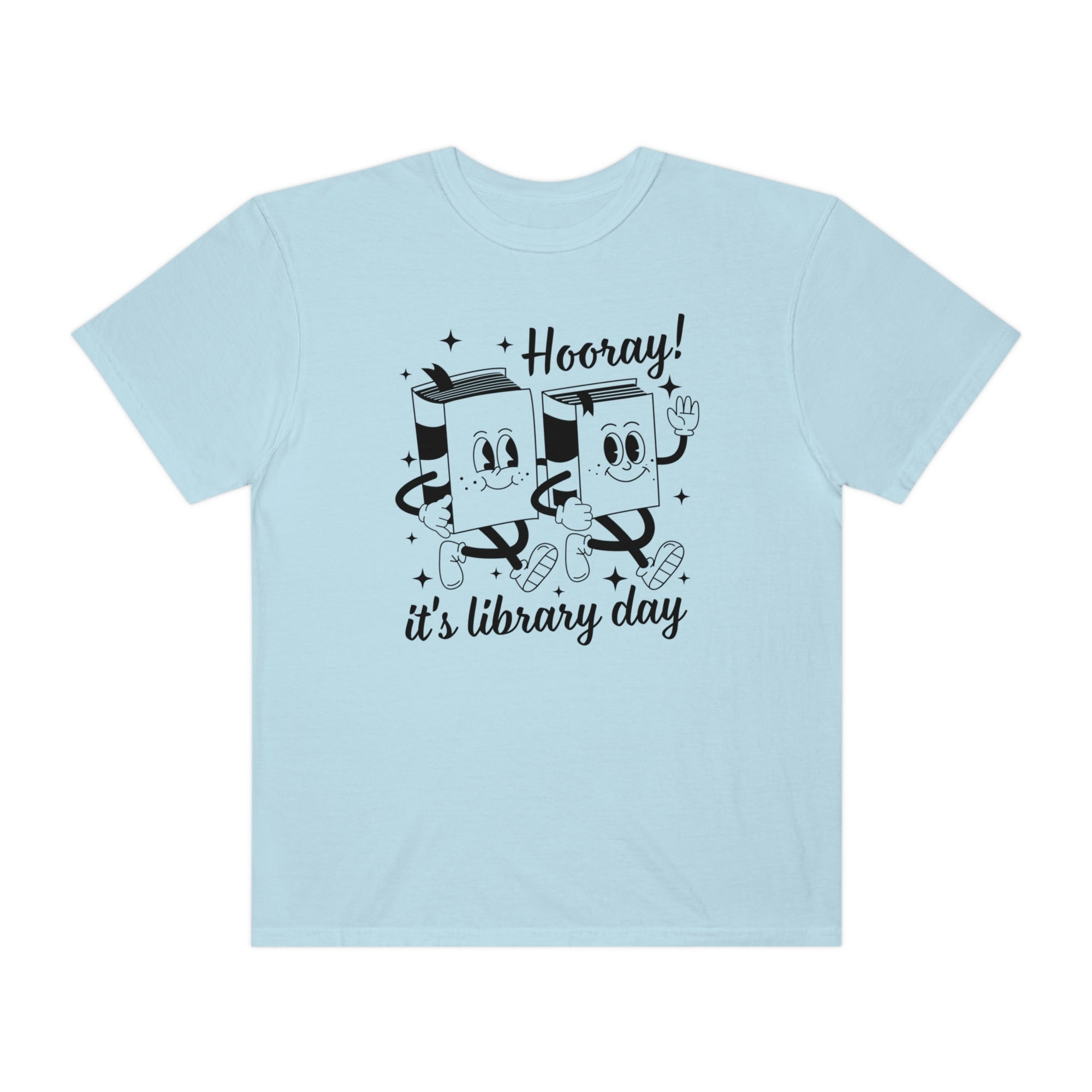 Retro Hooray It's Library Day Reading Funny Book Cute Teachers Lover Shirt image 3