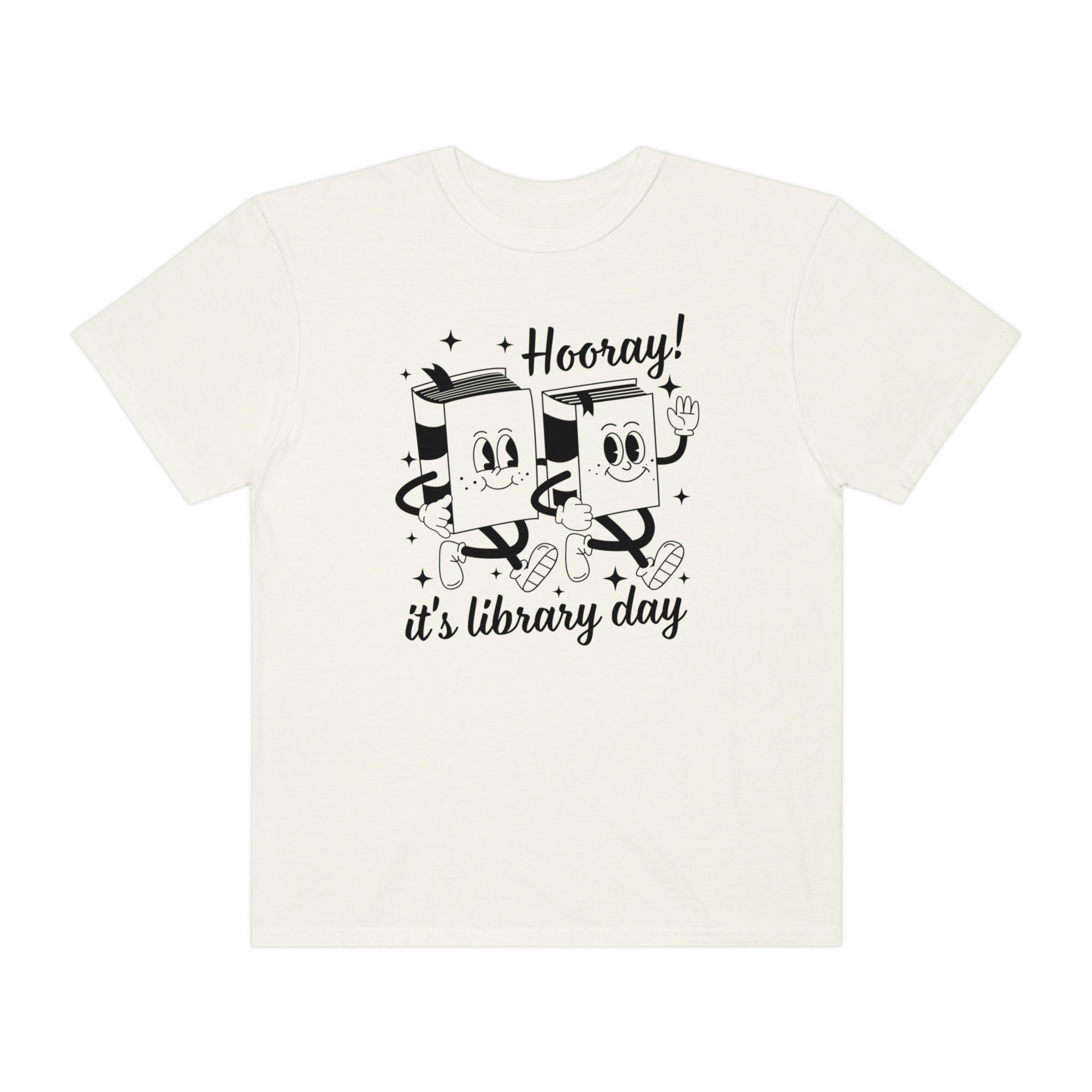 Retro Hooray It's Library Day Reading Funny Book Cute Teachers Lover Shirt image 6