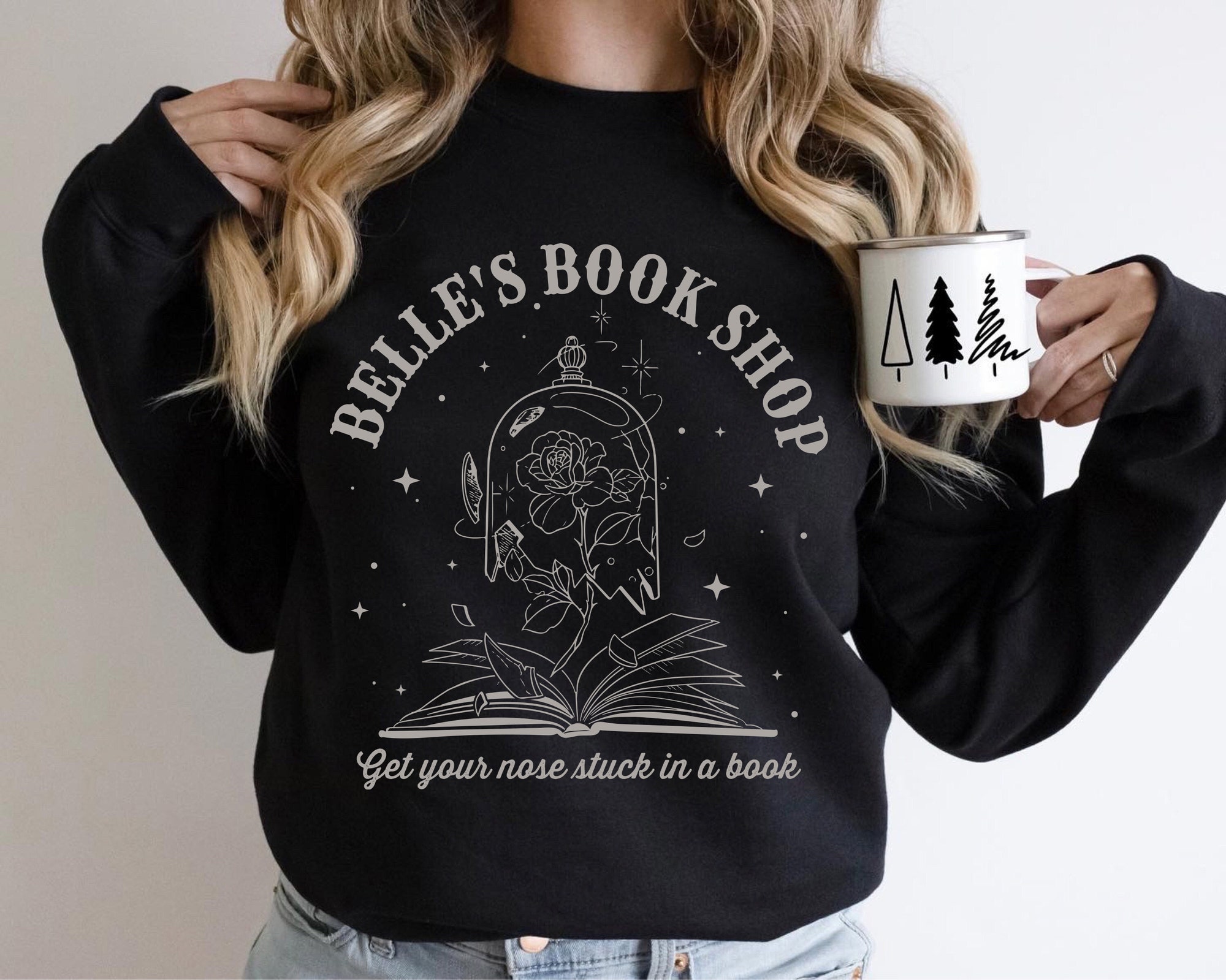 Belle’s Book Shop Princess Beauty And The Beast Lover Family Vacation Trip Sweatshirt image 5