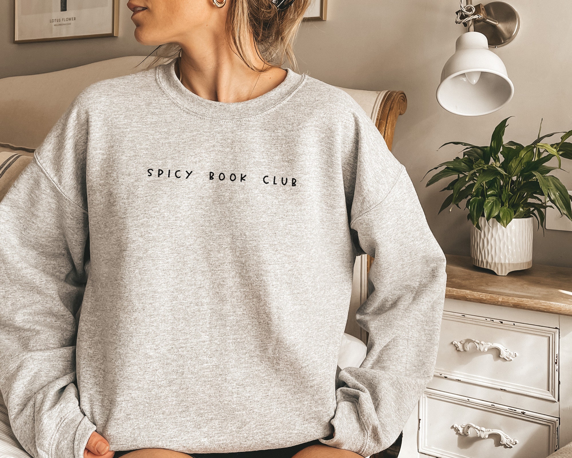 Spicy Book Club Librarian Dark Romance Lover Sweatshirt image 5