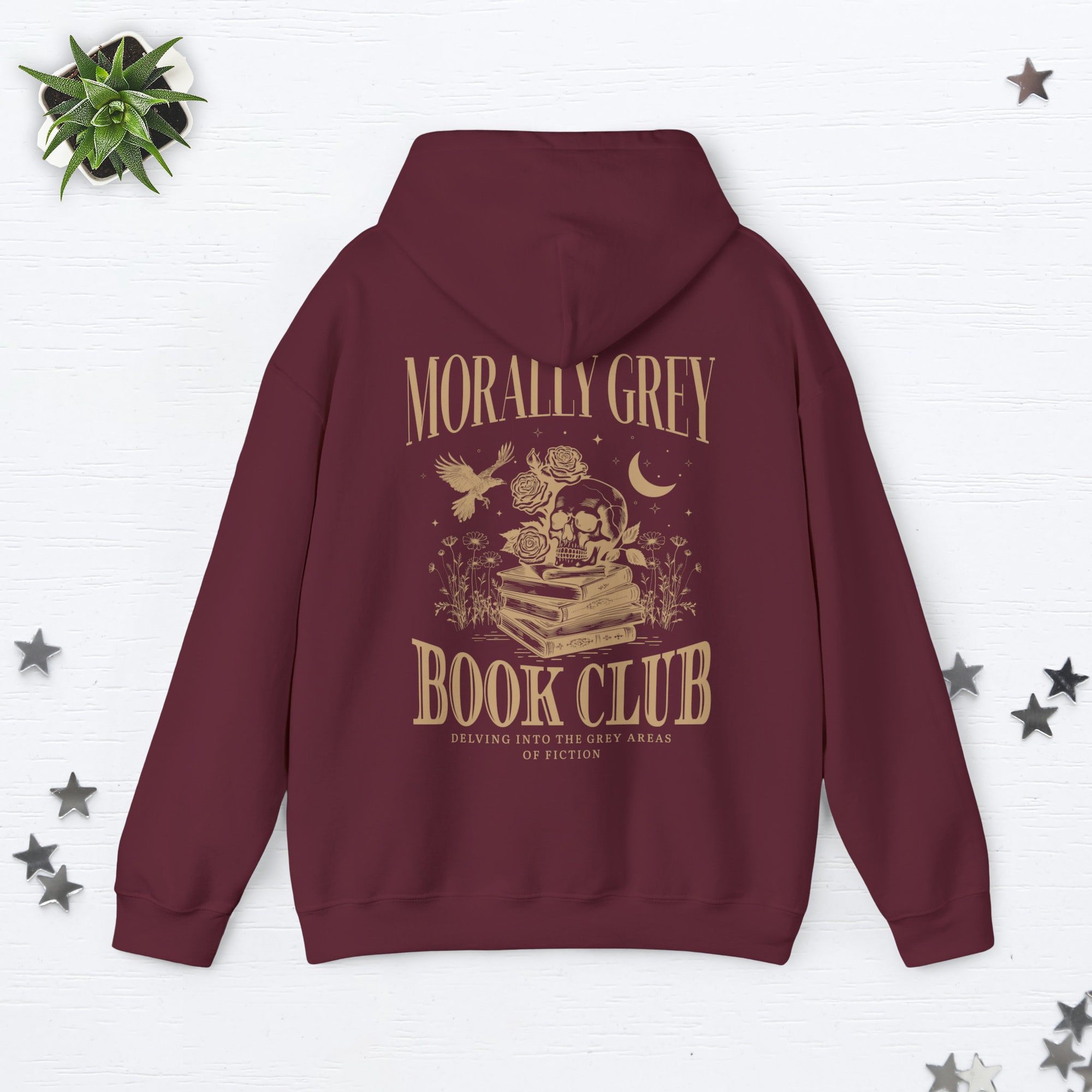 Morally Grey Book Club Smut Worm Death By TBR Dark Romantasy Enemies To Lovers Hoodie image 3