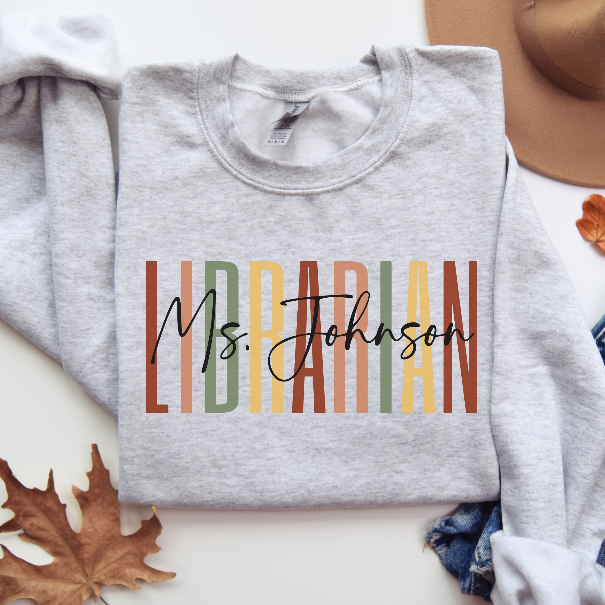 Personalized Librarian Custom Nane School New Bookish Lover Sweatshirt image 7