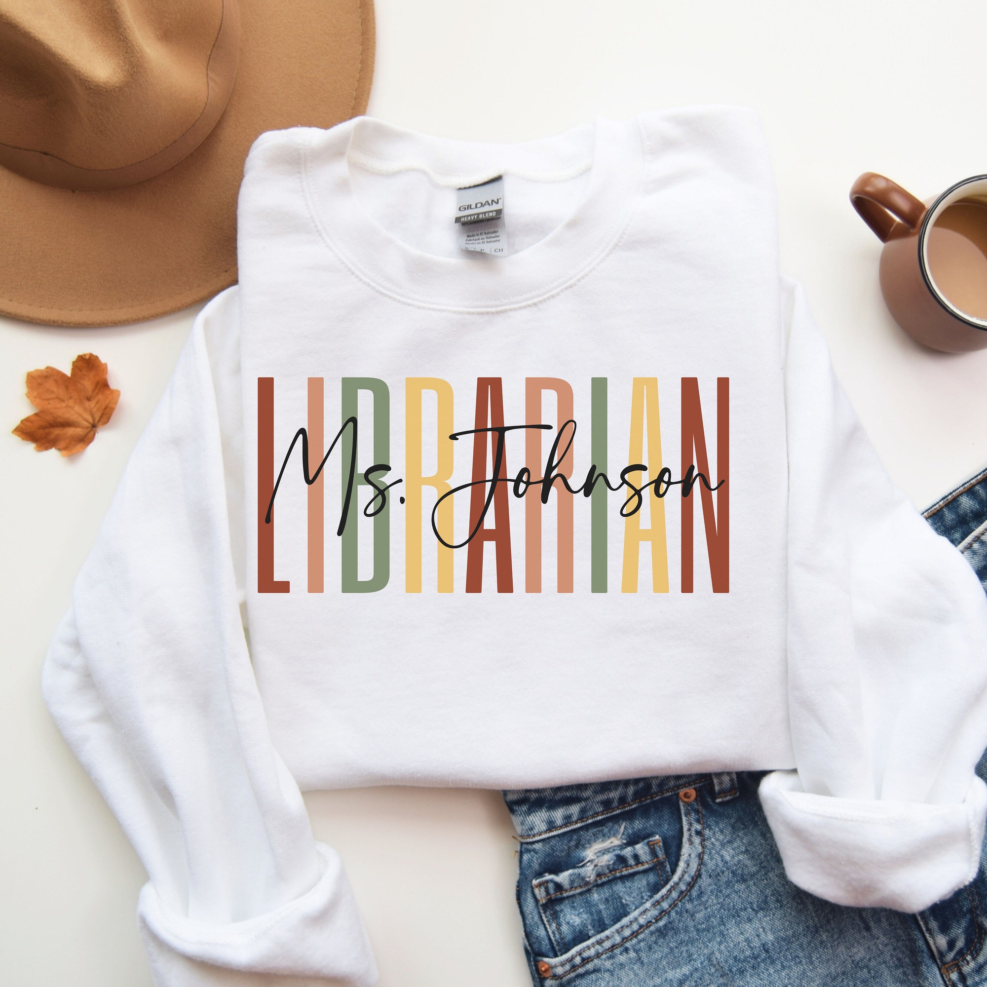 Personalized Librarian Custom Nane School New Bookish Lover Sweatshirt image 8